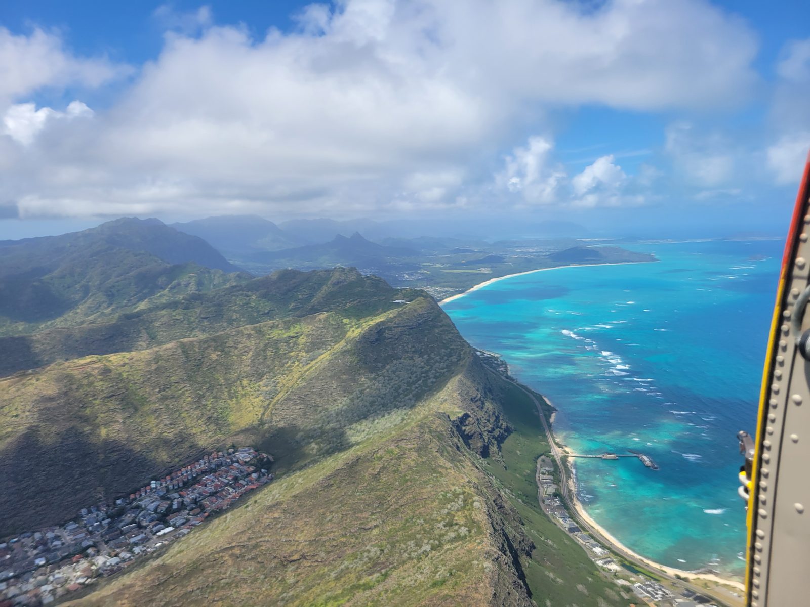 The coast from the helicopter