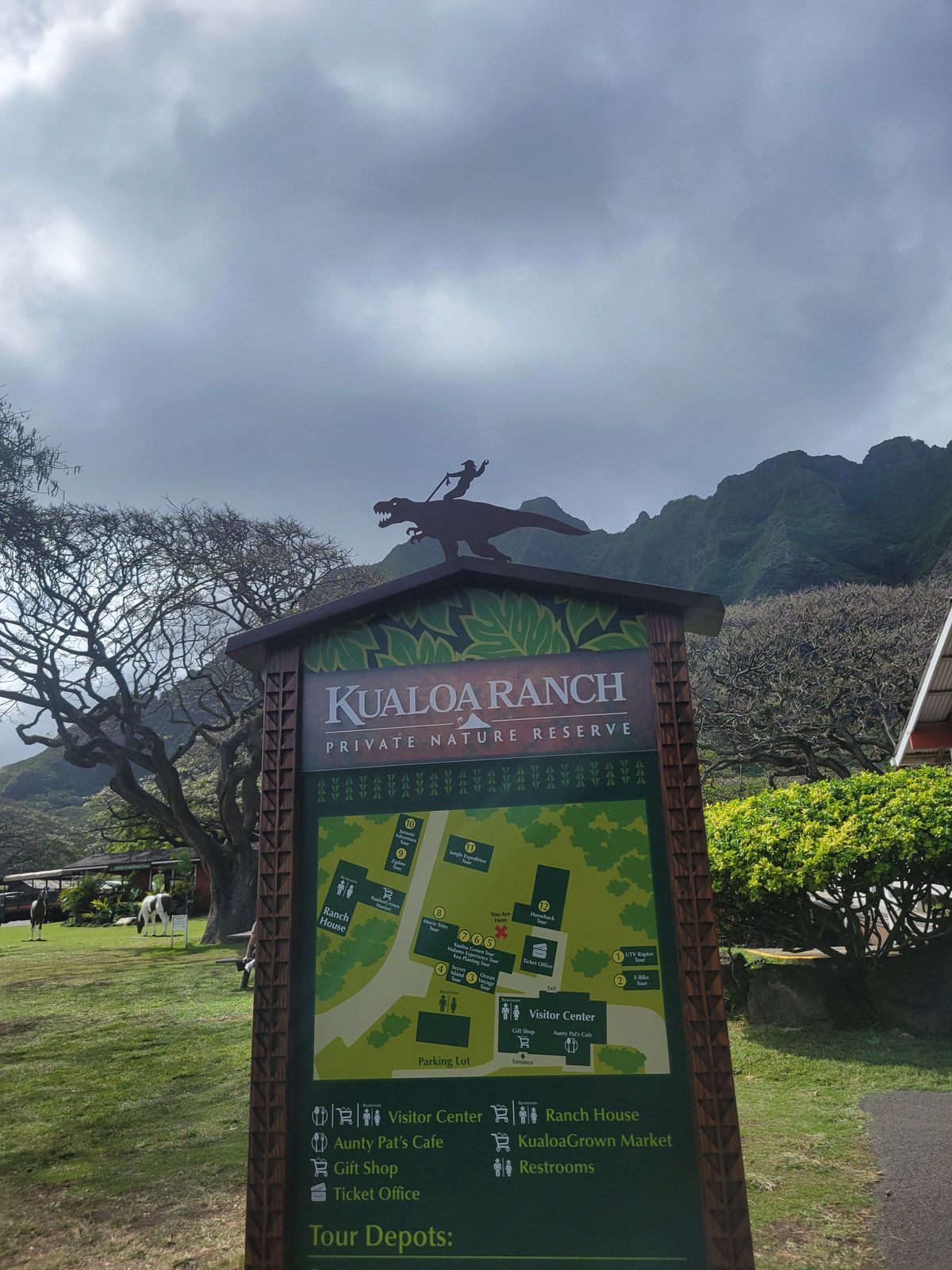 The sign at Kualoa Ranch