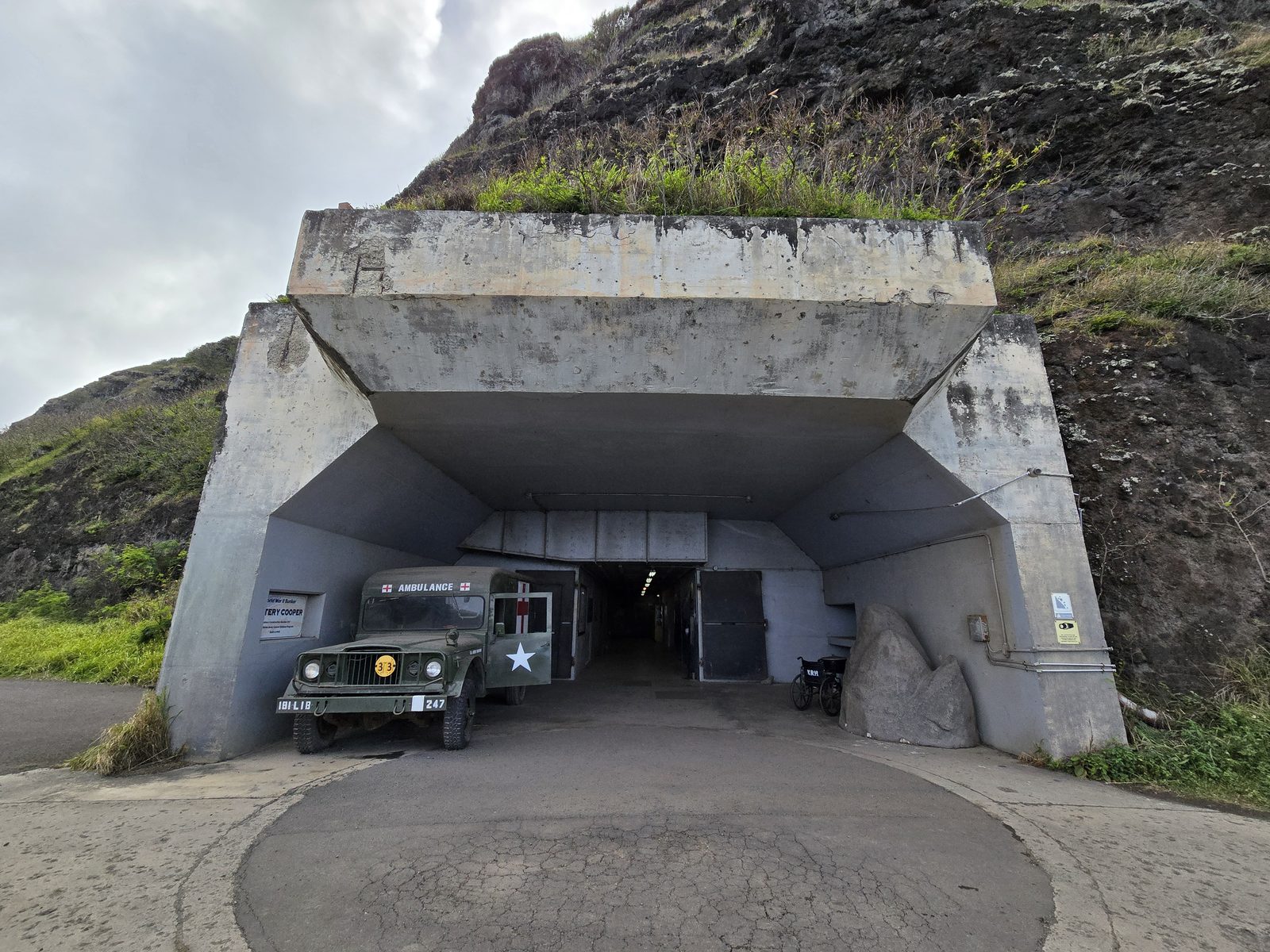 The World War II bunker entrance