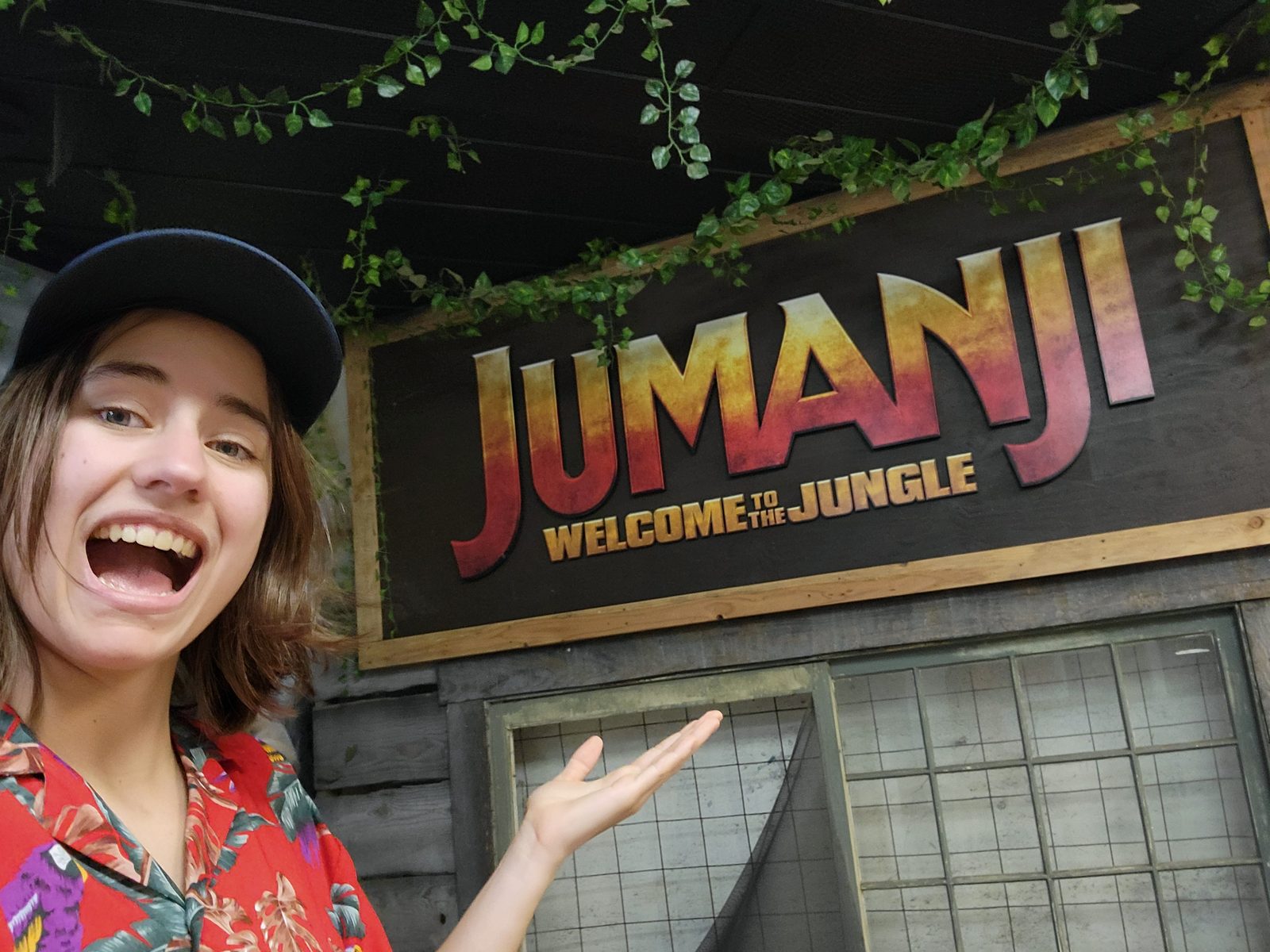 Lisa at the Jumanji film site