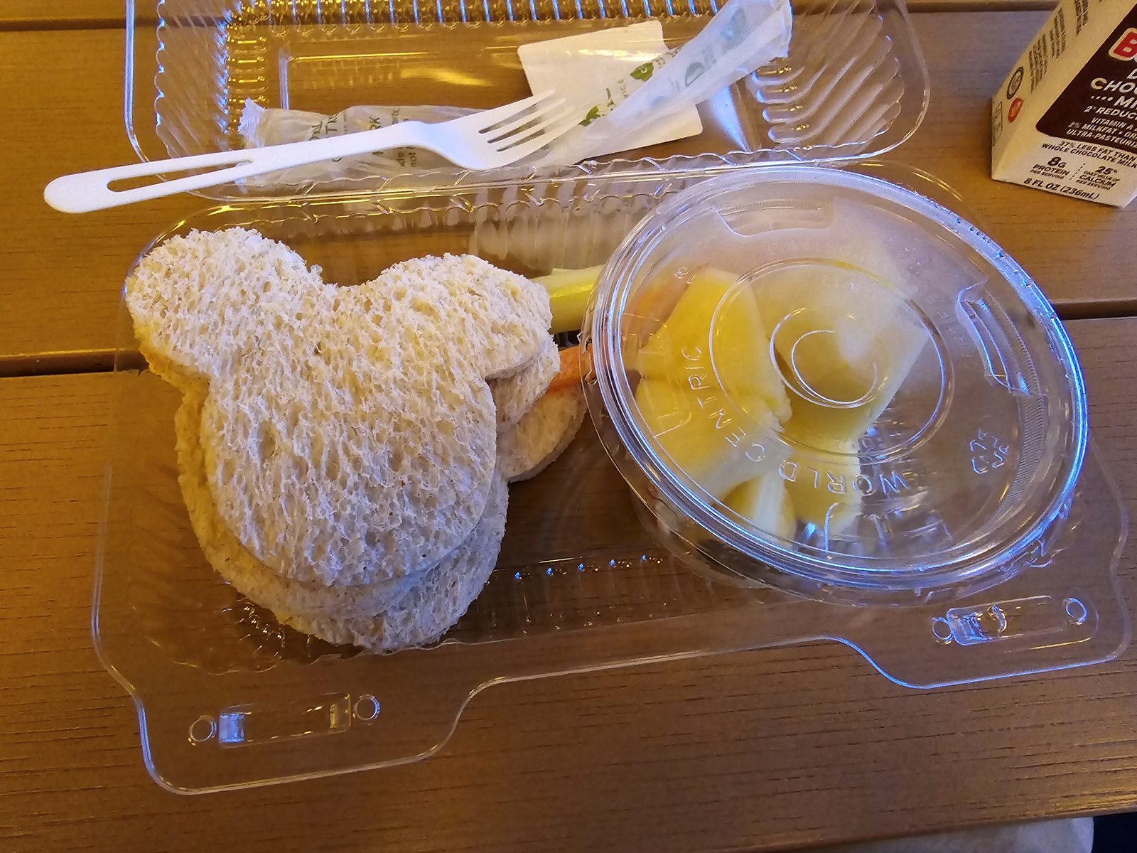 A Mickey-shaped breakfast on our last morning