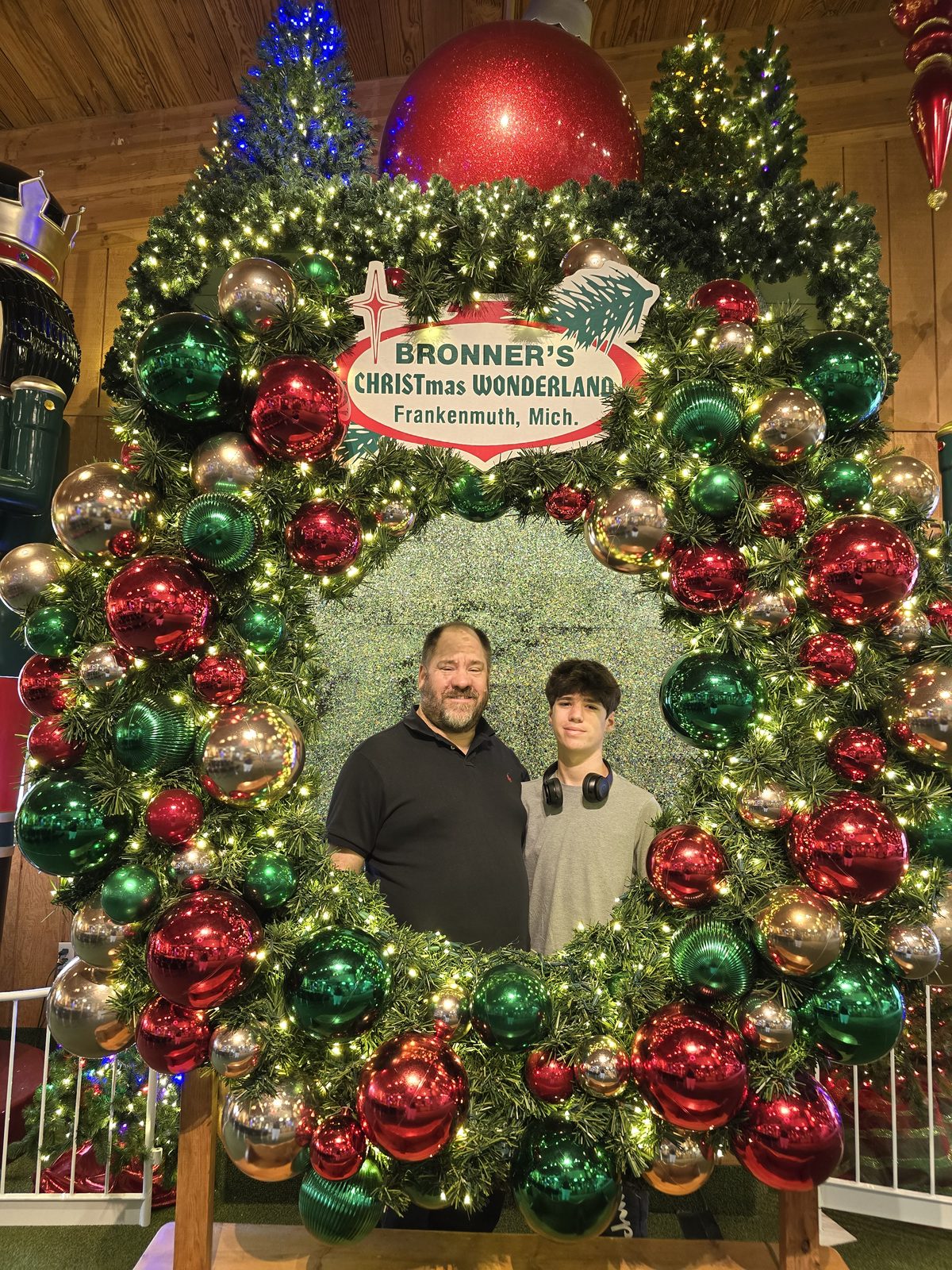 In a wreath at Bronner's