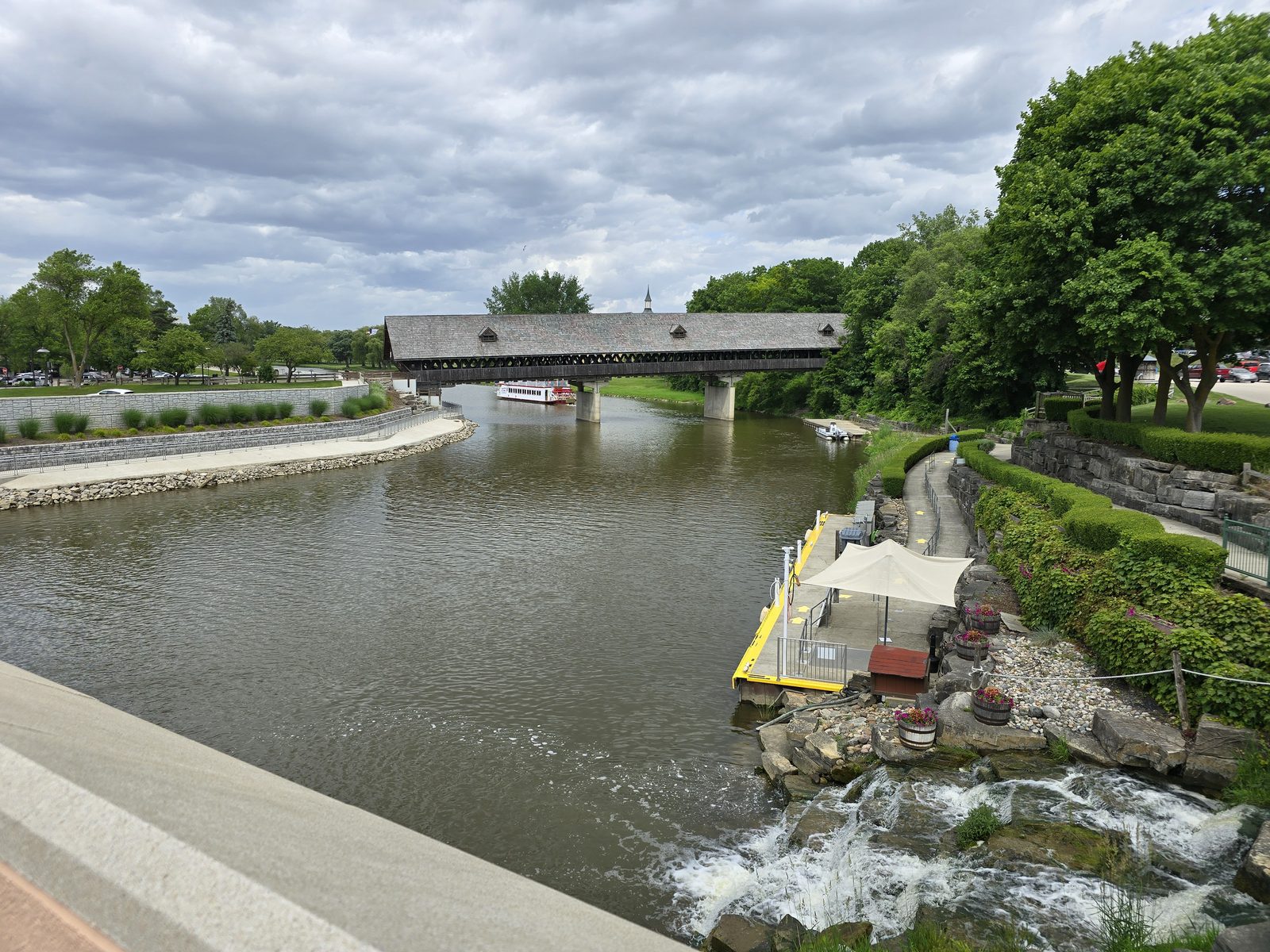 The covered bridge over the Cass River
