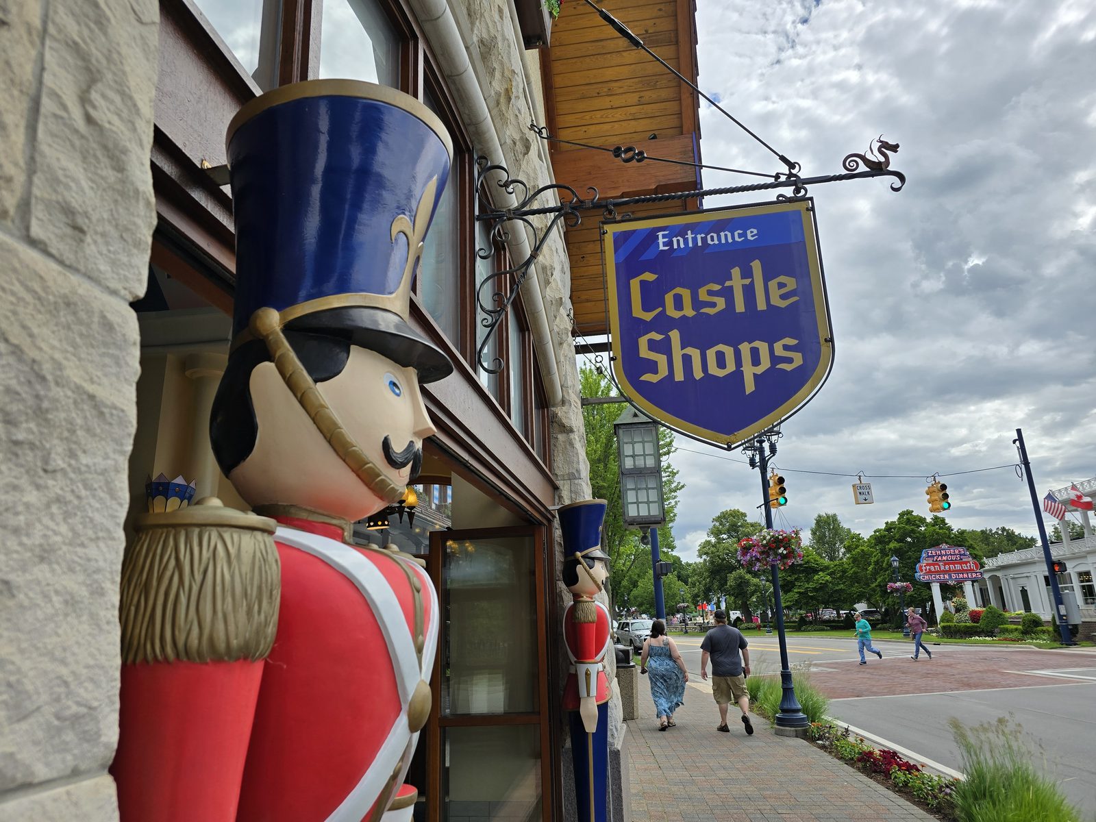 Toy soldiers guard the Castle Shops
