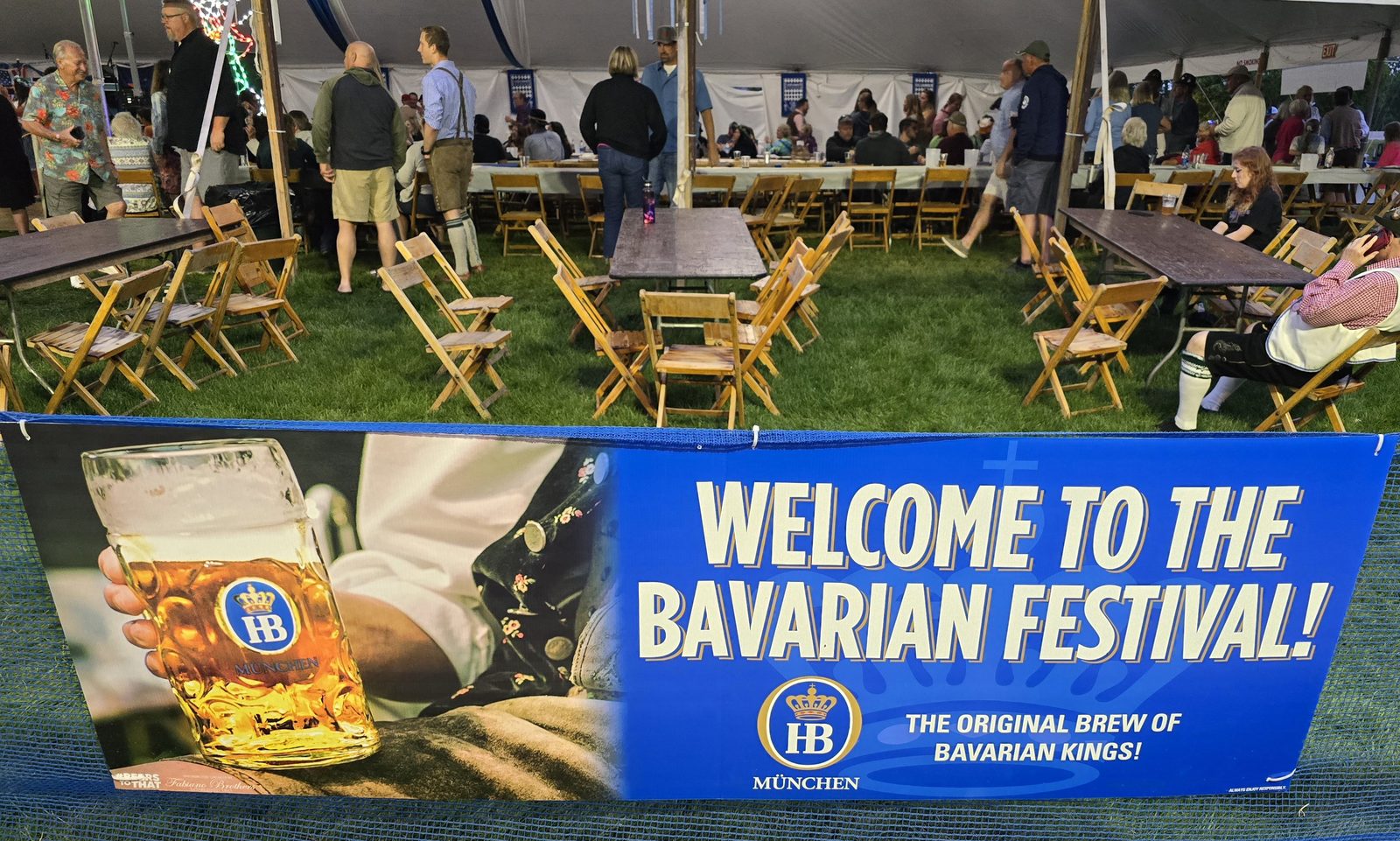 The Bavarian Festival grounds at dusk