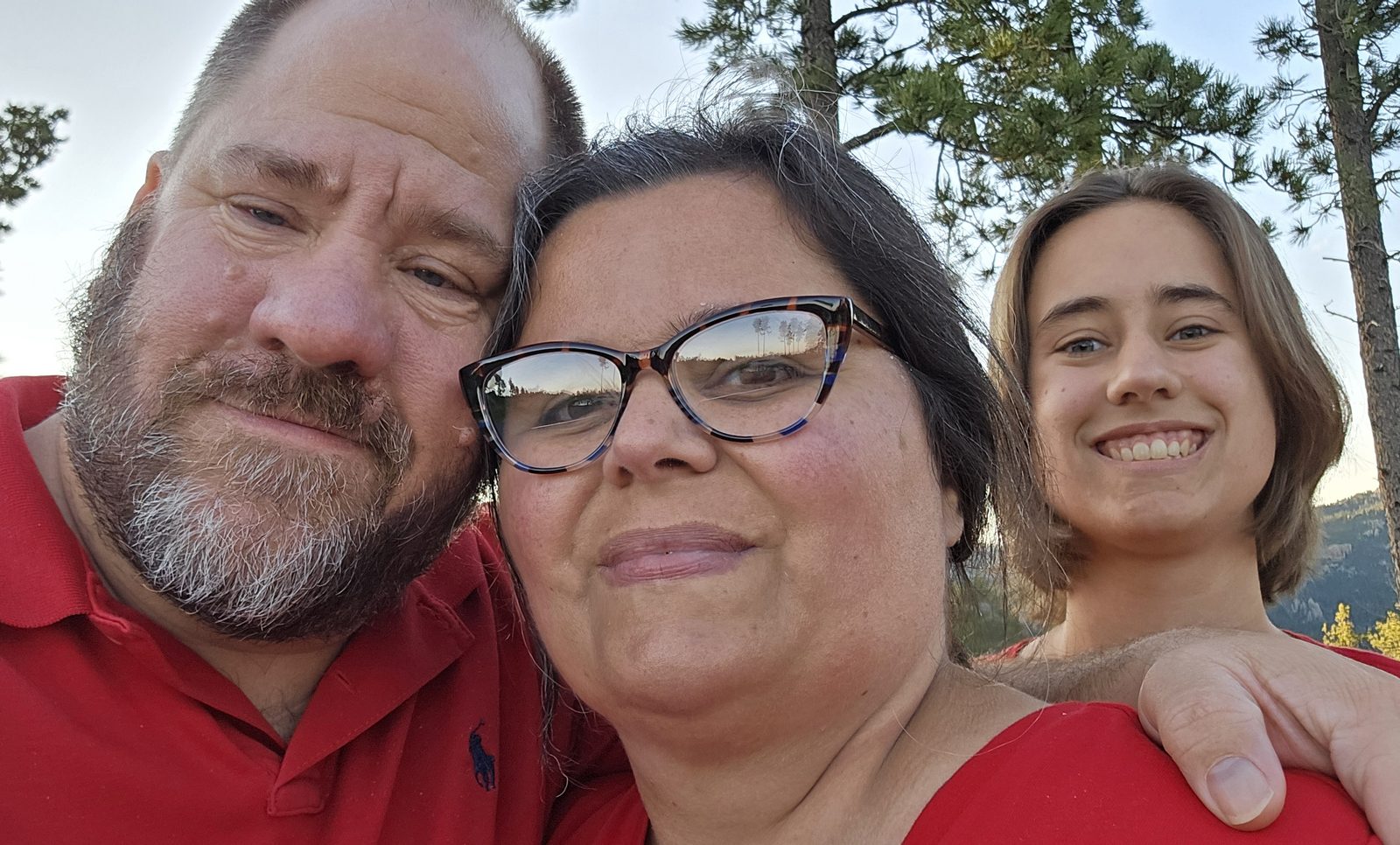 Kathy, Lisa and me at sunset