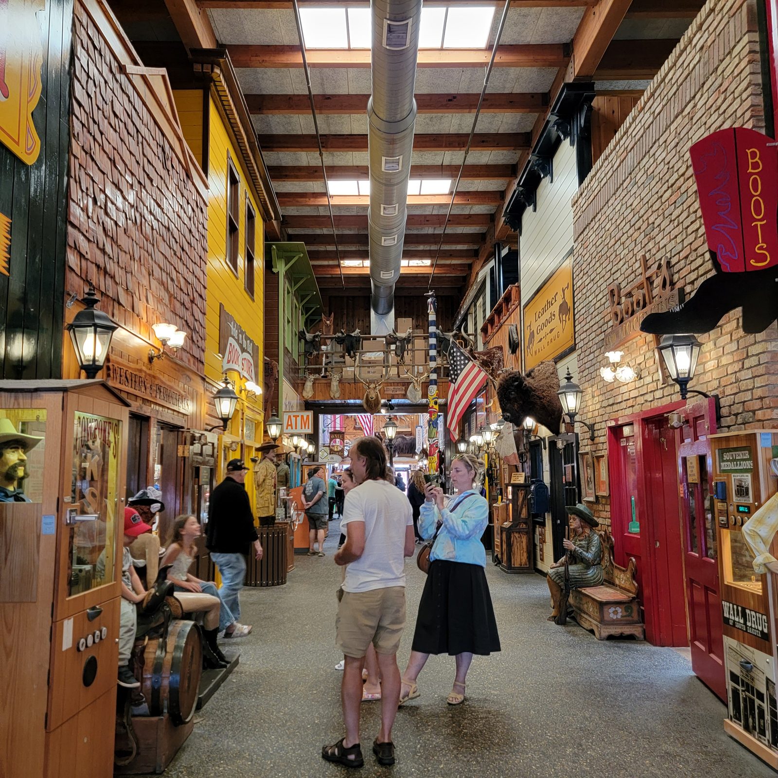 Browsing the shops inside Wall Drug