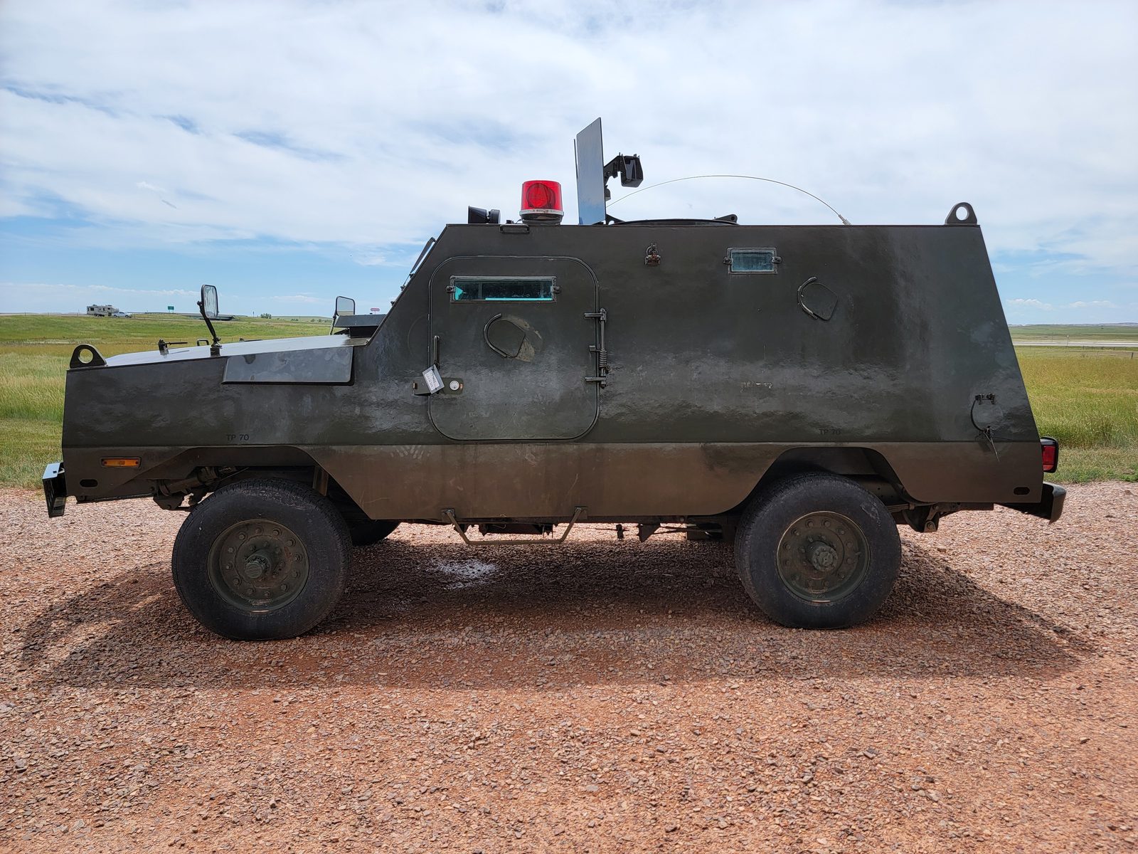 Armored truck outside the Minuteman Missile site