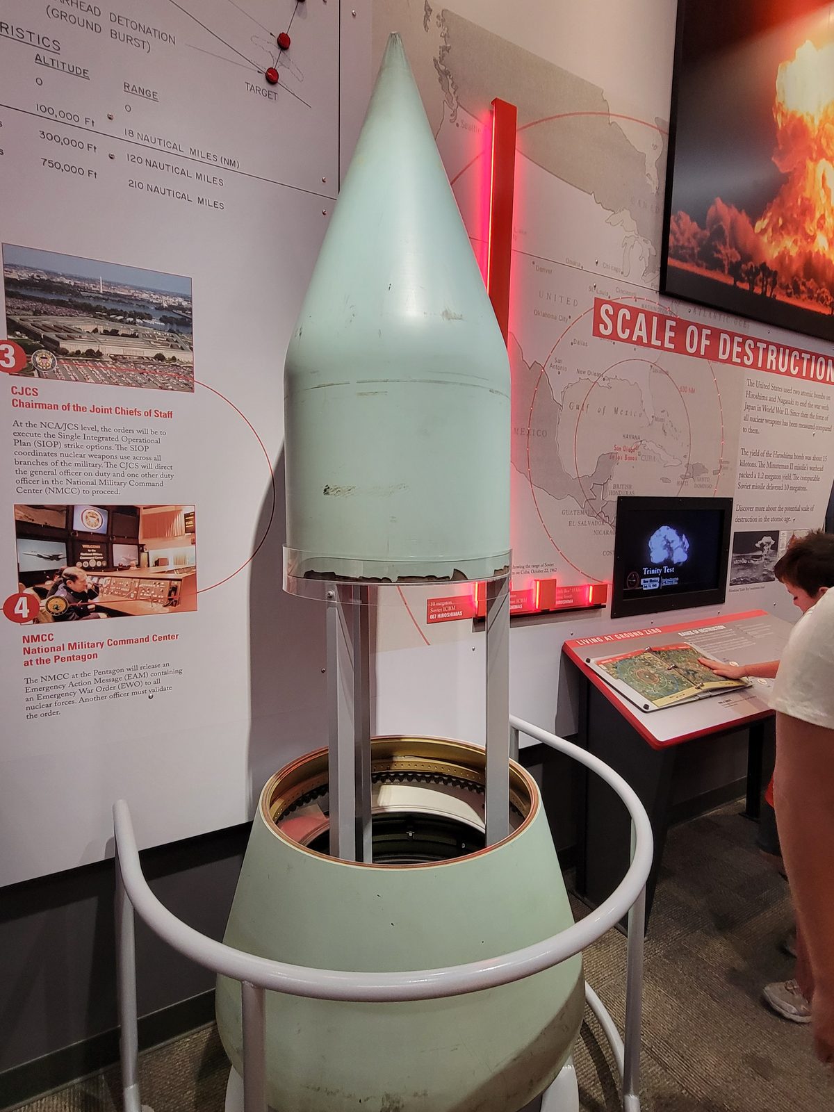 A Minuteman missile on display