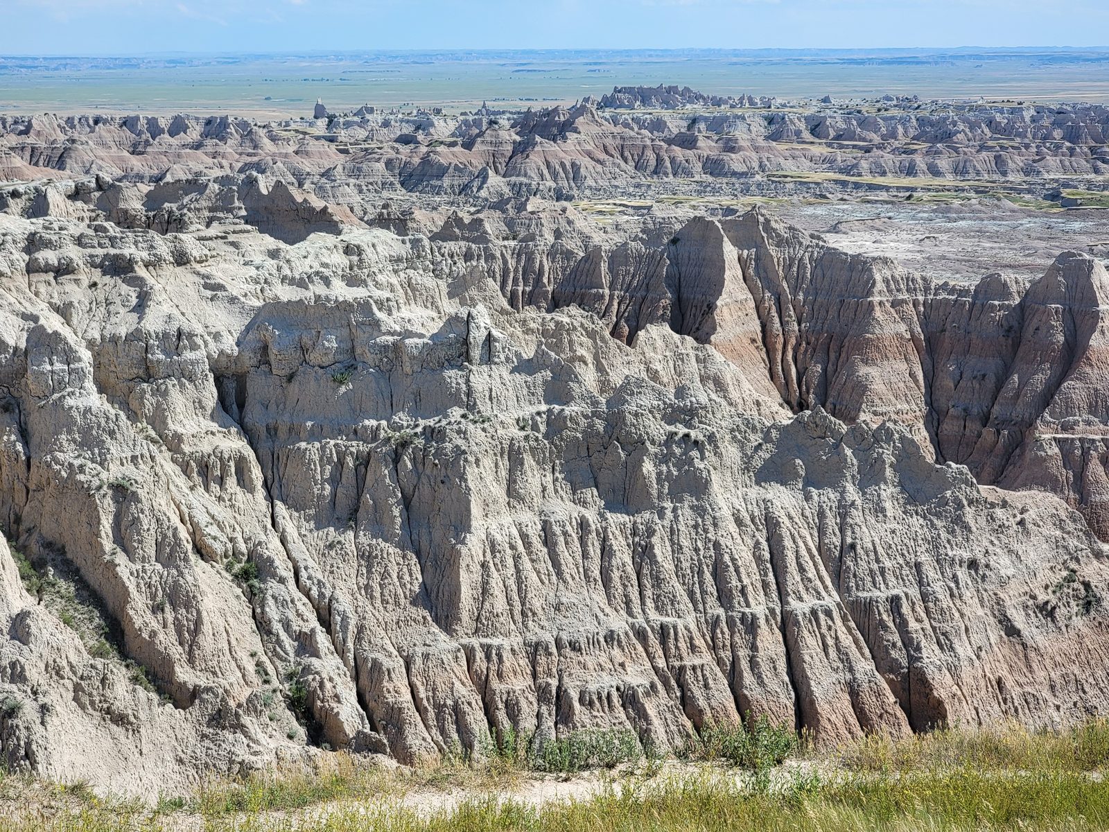 The Badlands stretching to the horizon