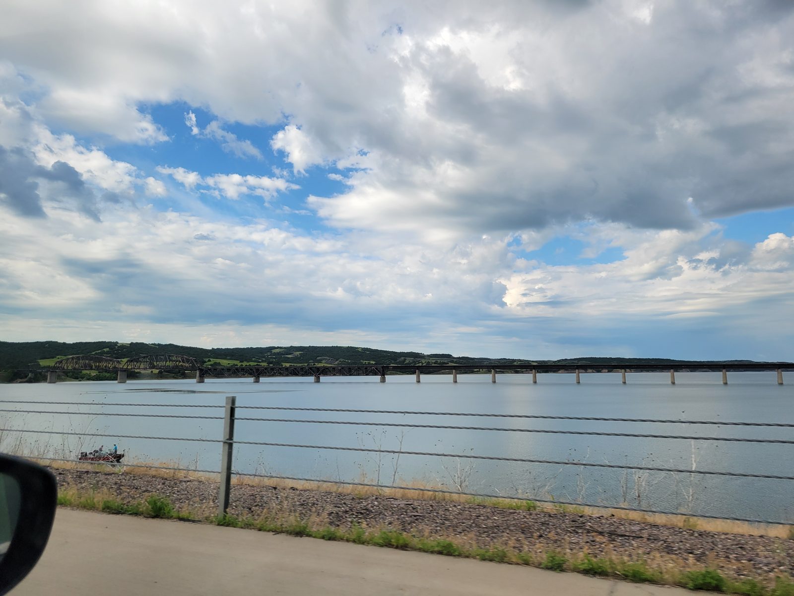 A lake along the highway