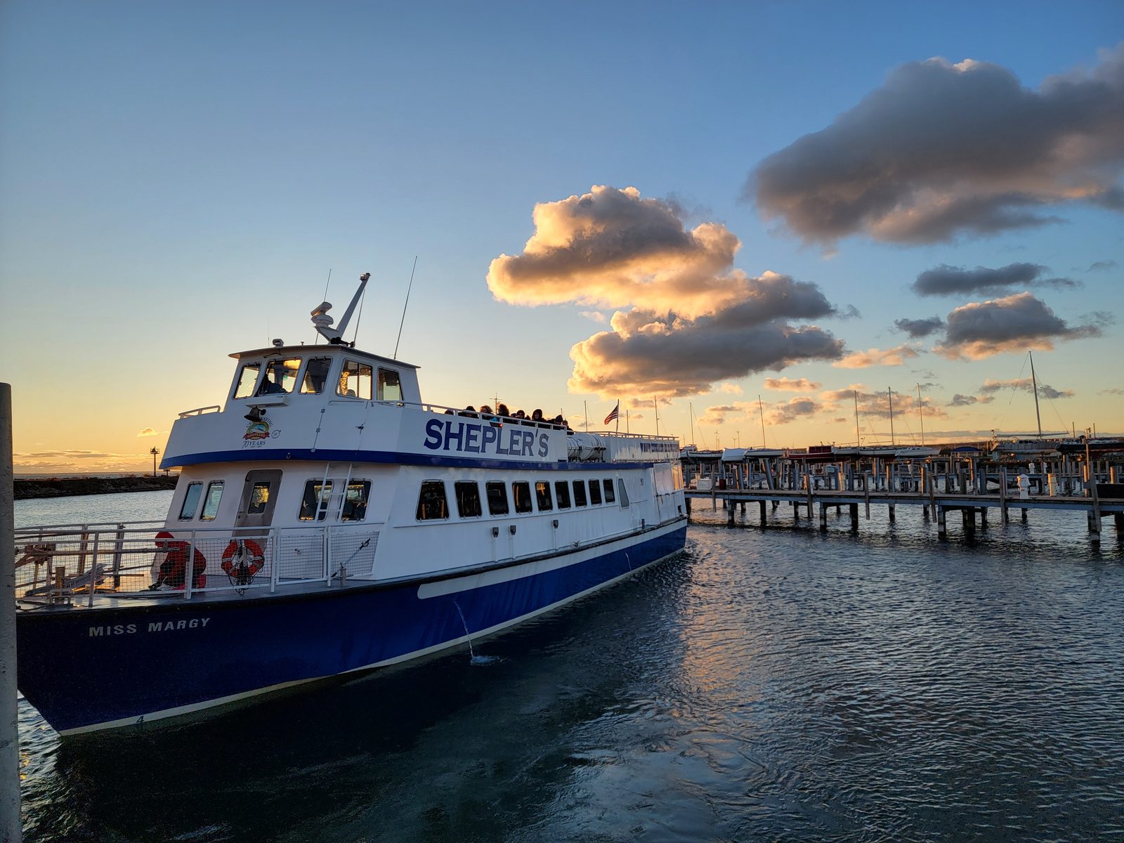 Sunrise at the ferry dock