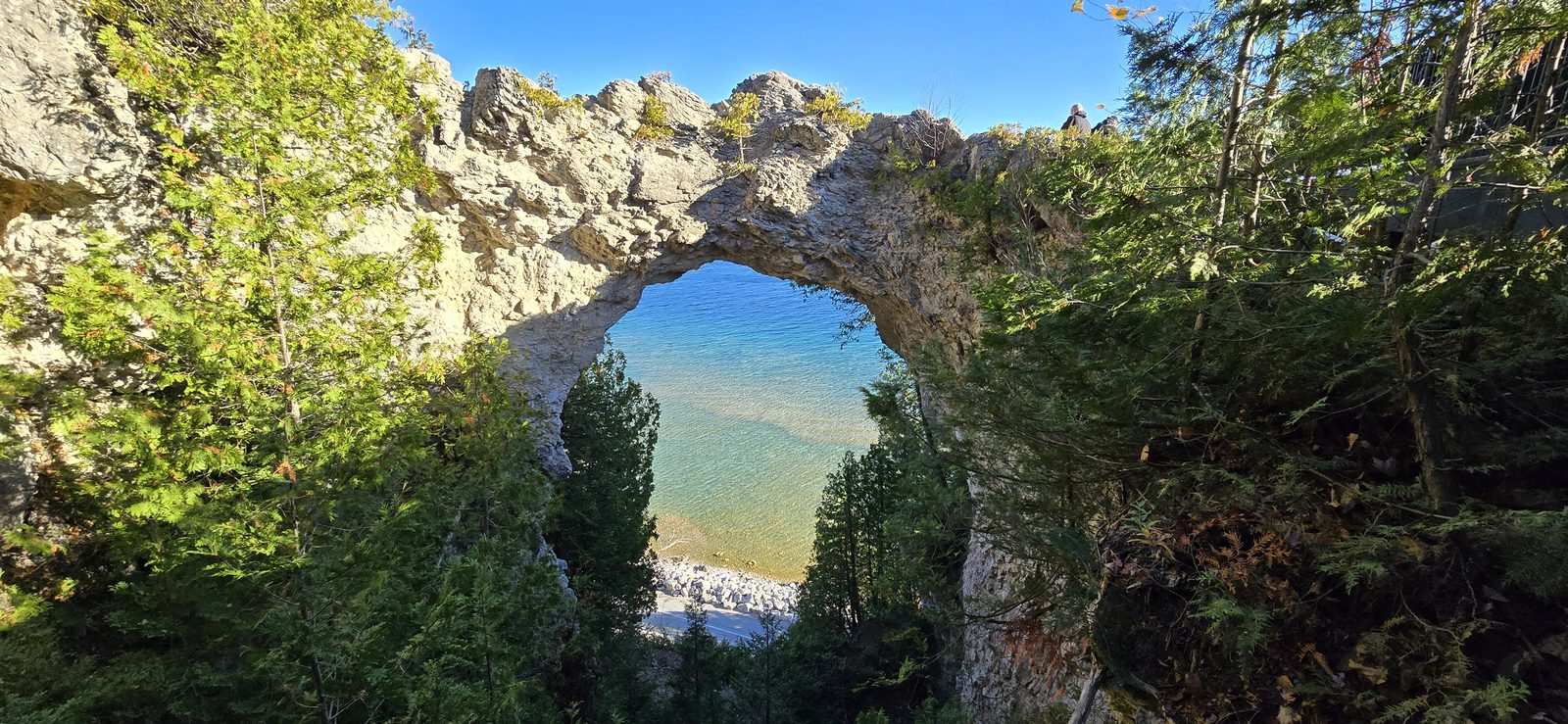 Arch Rock with the lake showing through