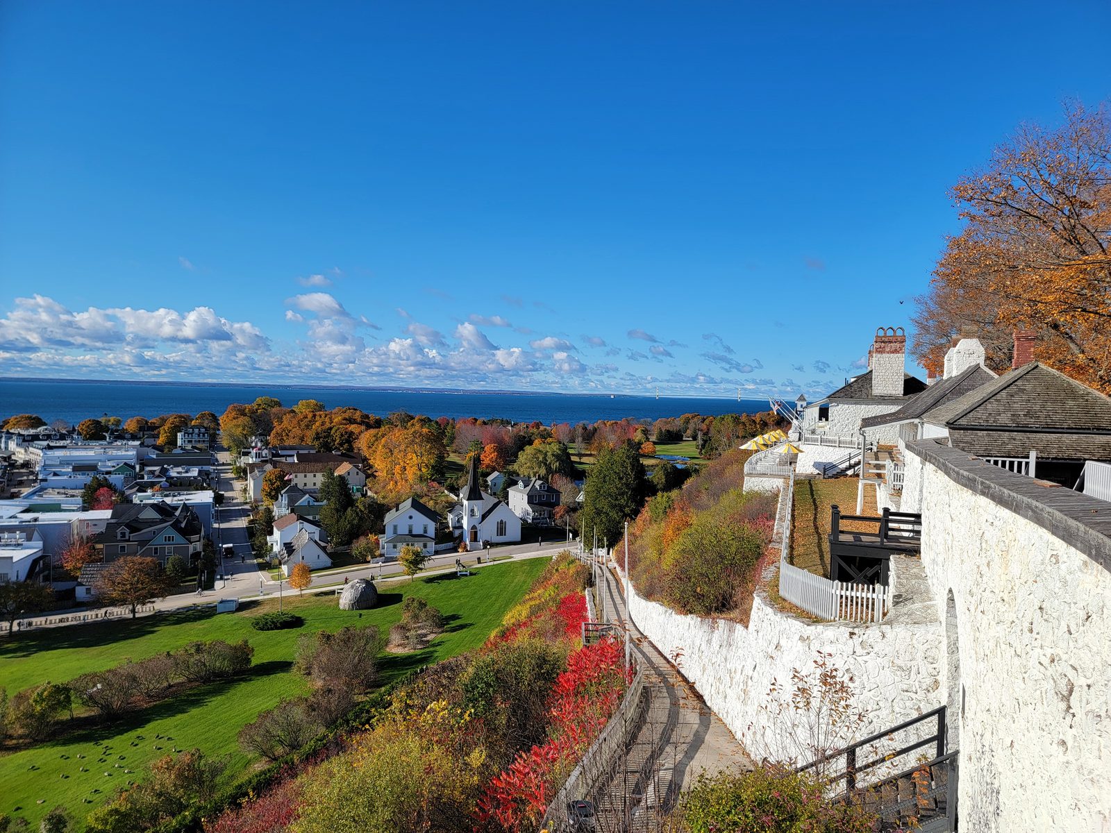 The harbor and downtown from the fort walls