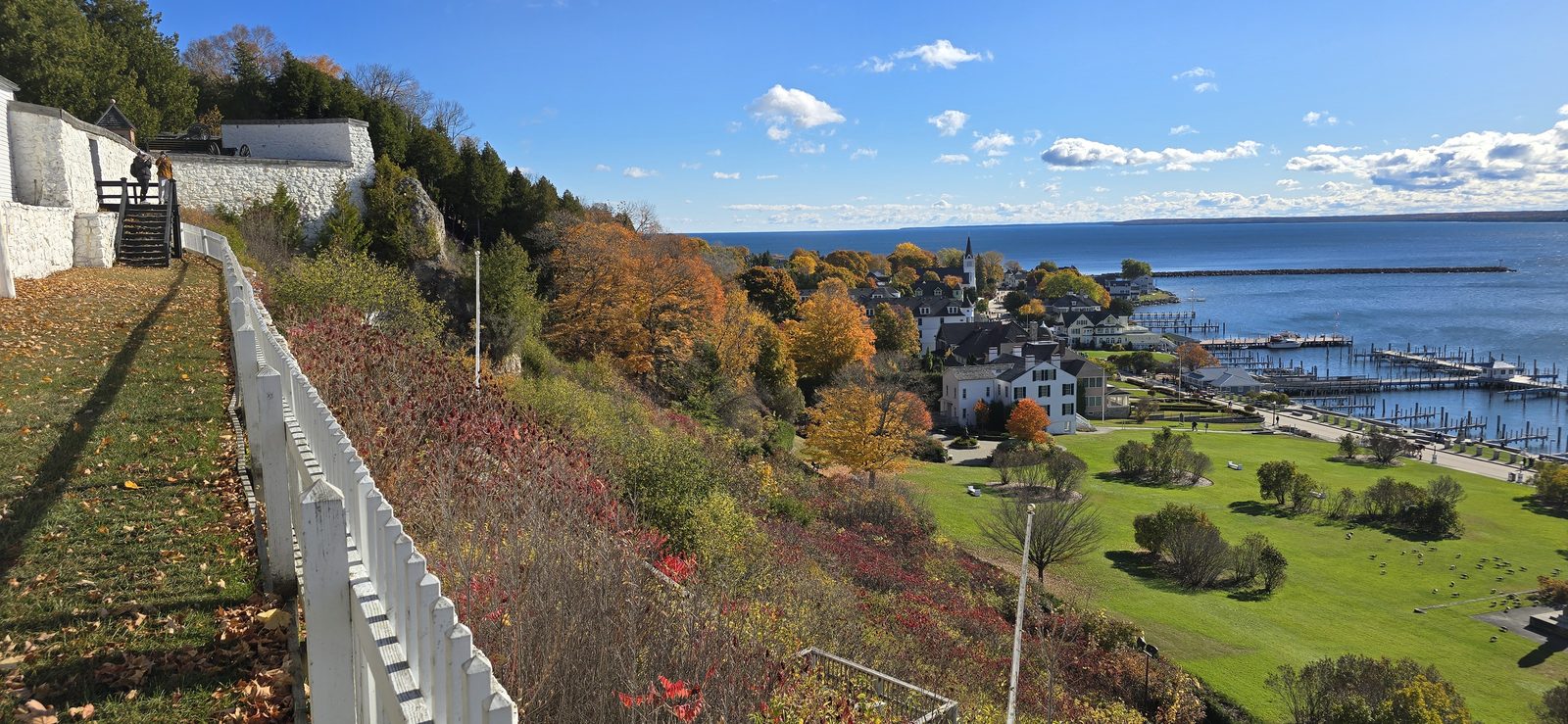 The harbor and marina from the fort wall
