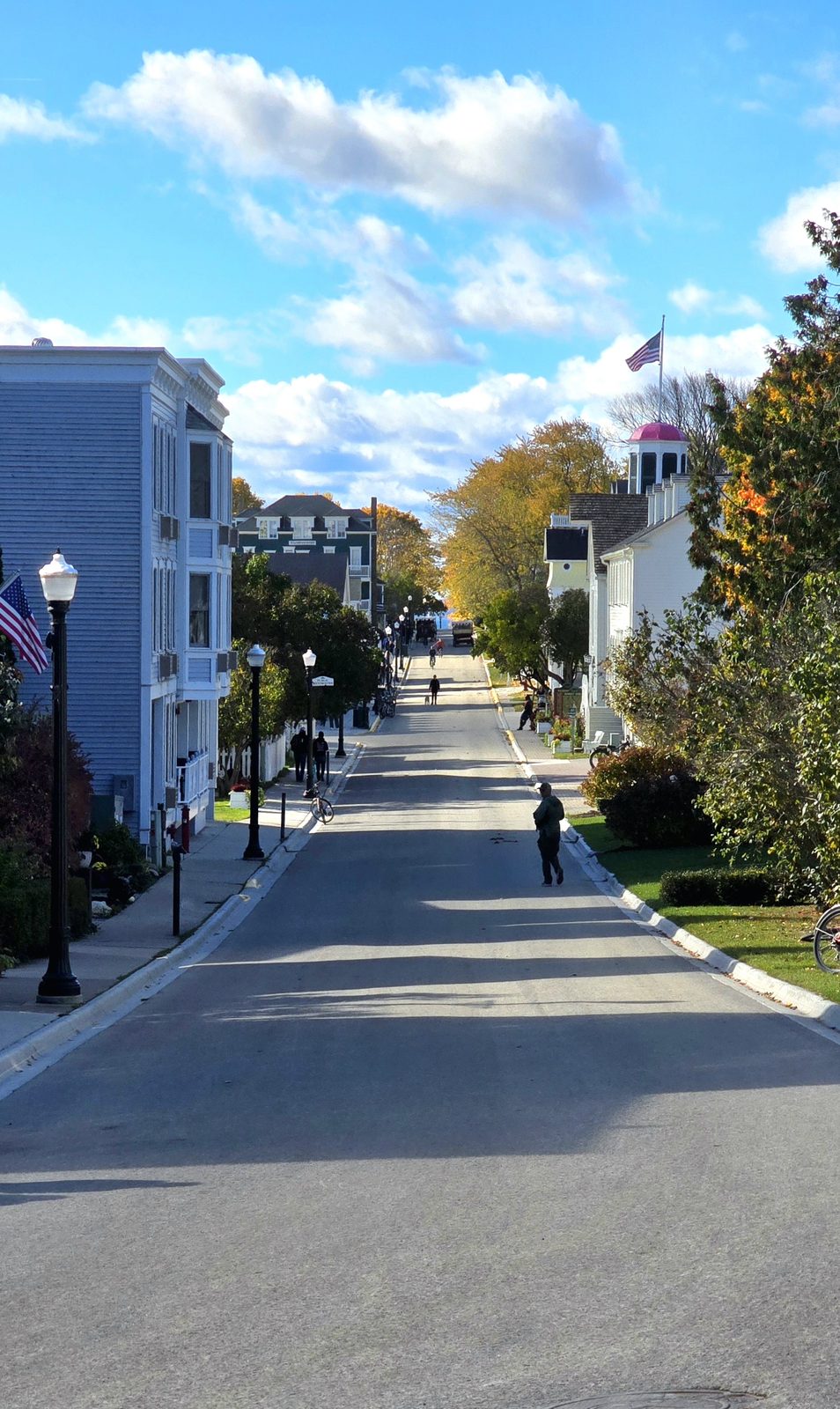 Looking down the hill toward the harbor