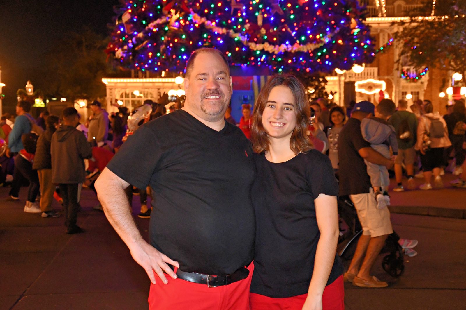Lisa and me at Magic Kingdom after dark
