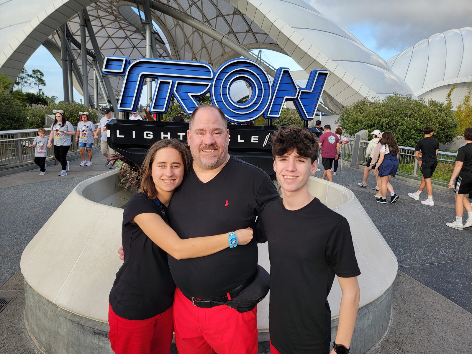 Lisa, Michael and Thomas at Tron Lightcycle Run