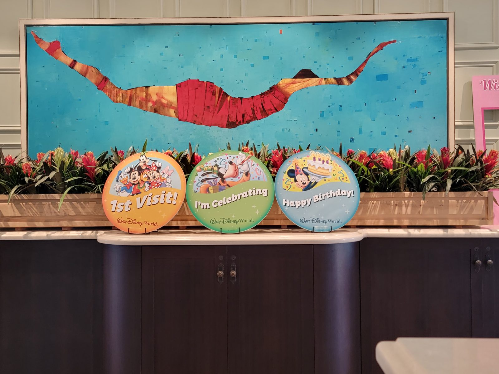 A mermaid mural at the resort