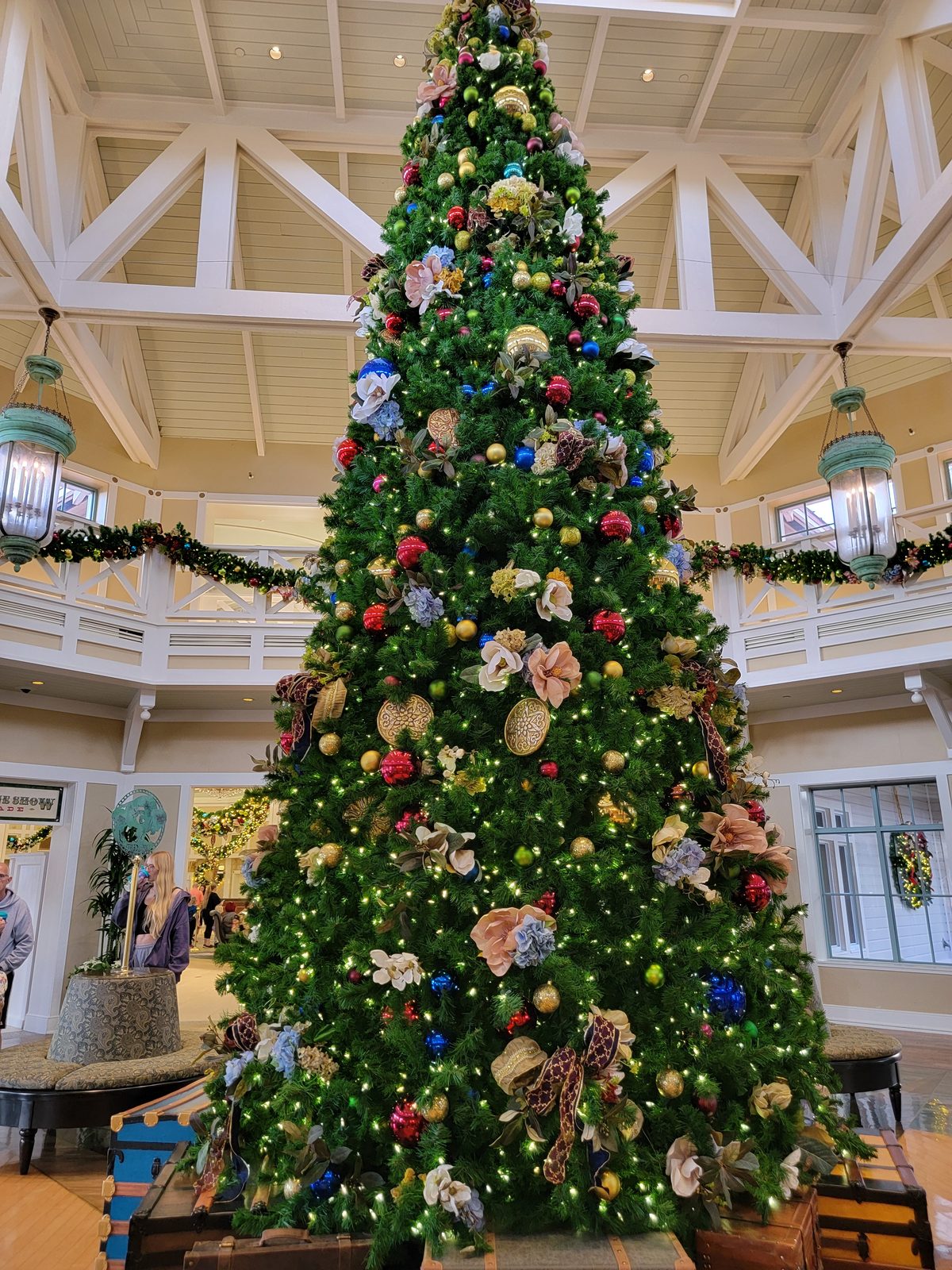 The Christmas tree in the resort lobby