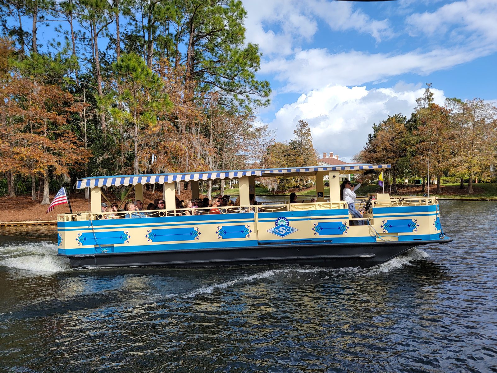 Our Sassagoula River Cruise boat to Disney Springs