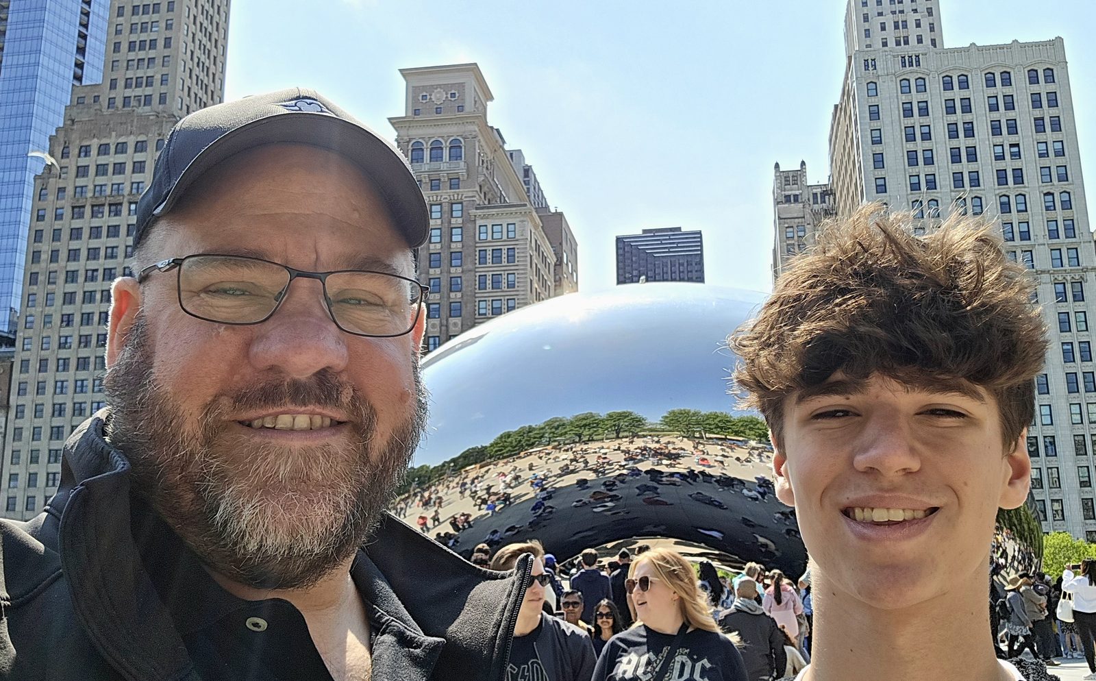 Michael and Thomas at the Bean