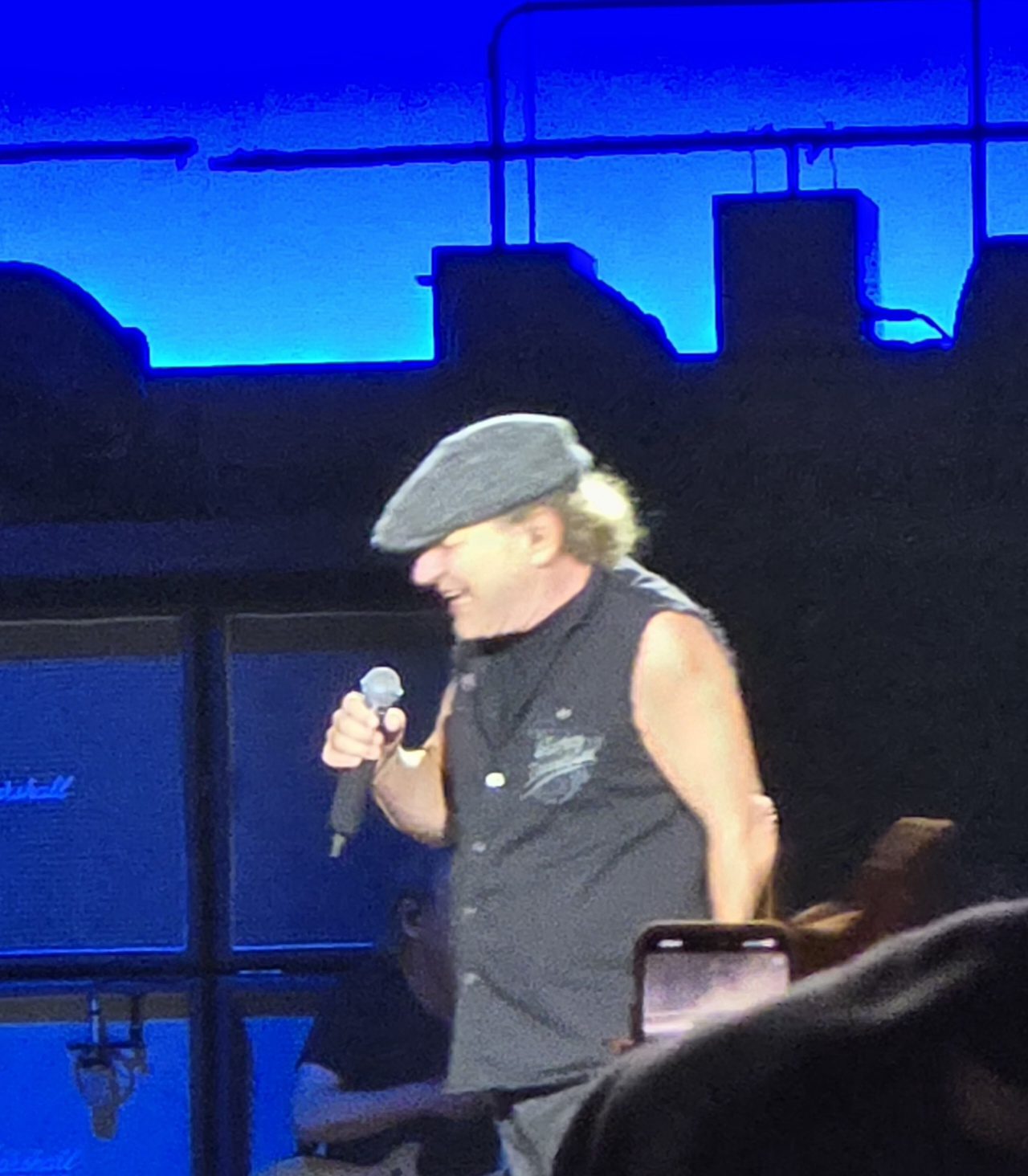 Brian Johnson takes the mic
