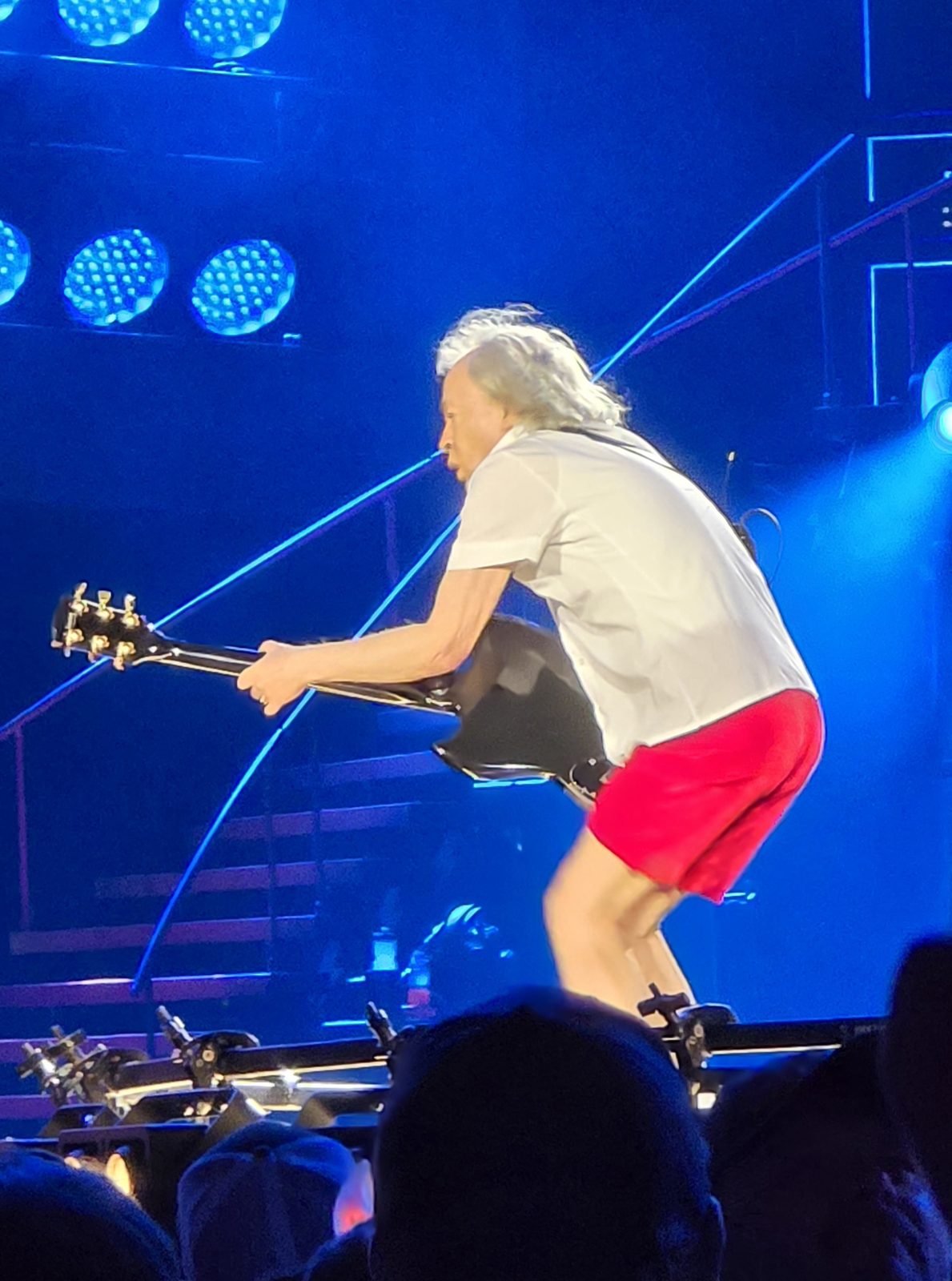Angus Young tearing it up on stage