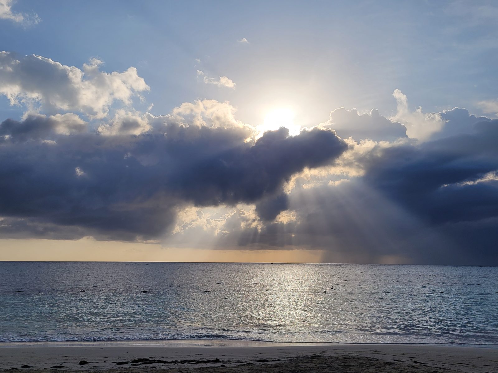 Sunrise breaking through the clouds