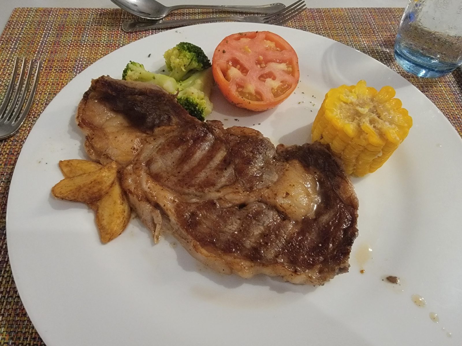 Steak dinner at the resort