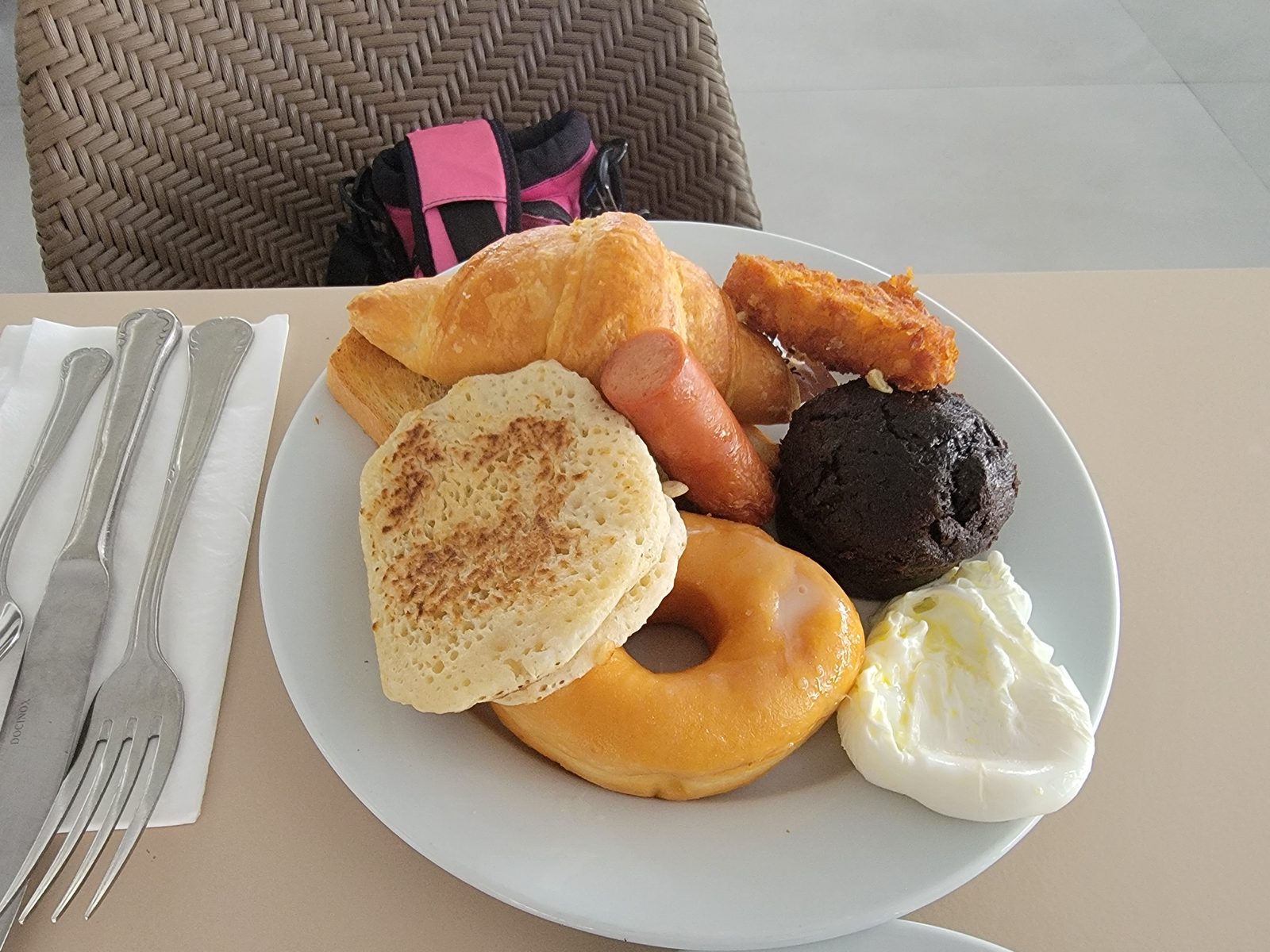 Breakfast pastries at the Riu