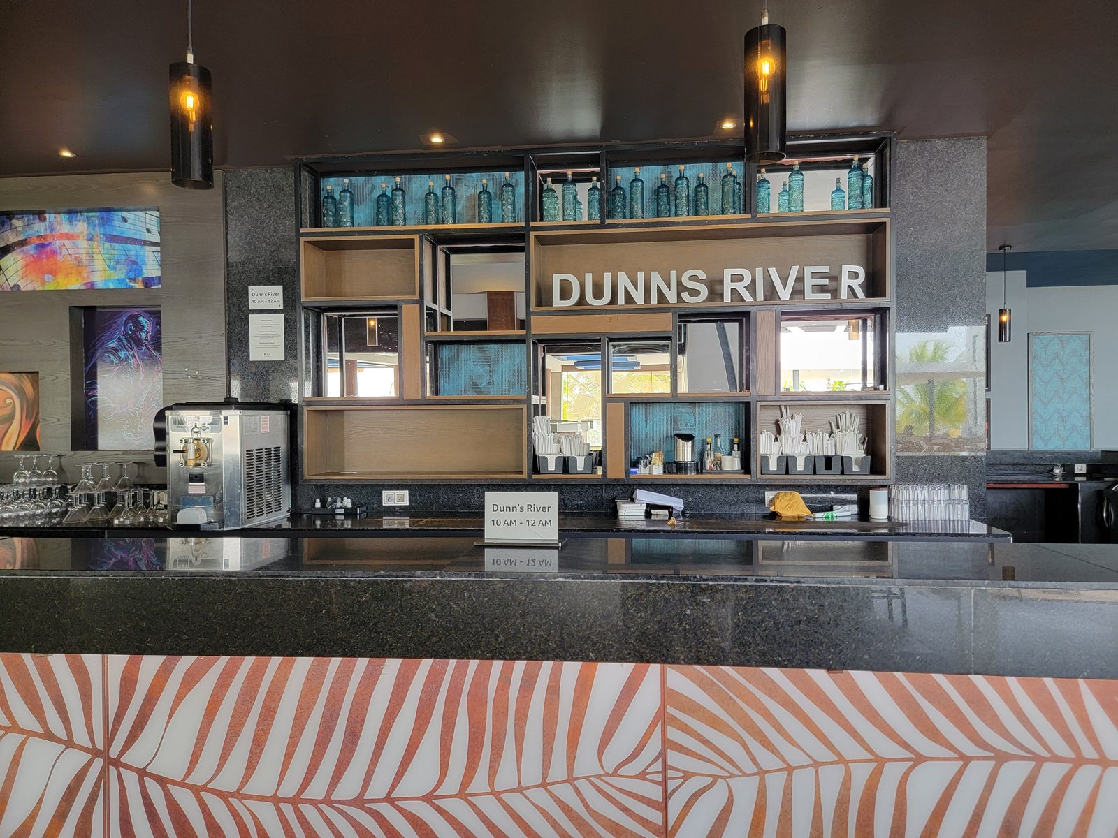 The Dunns River bar sign