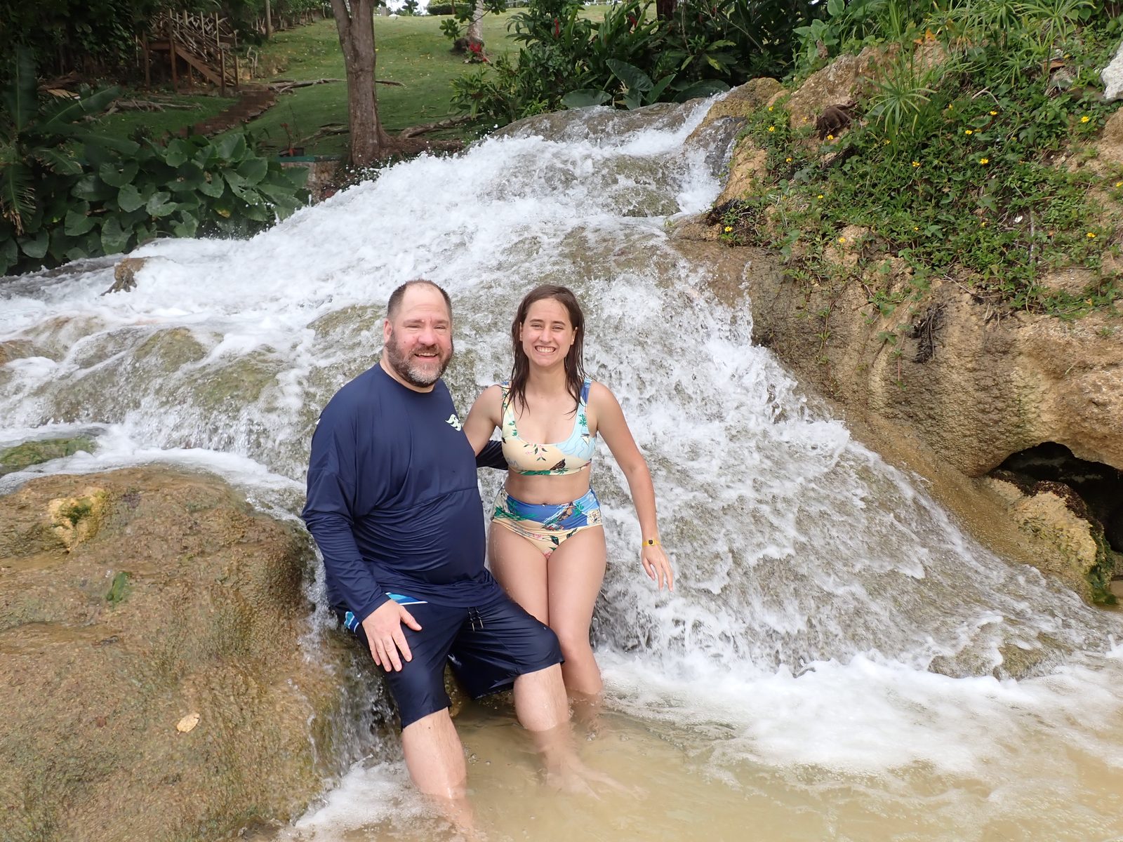 Michael and Lisa in the falls