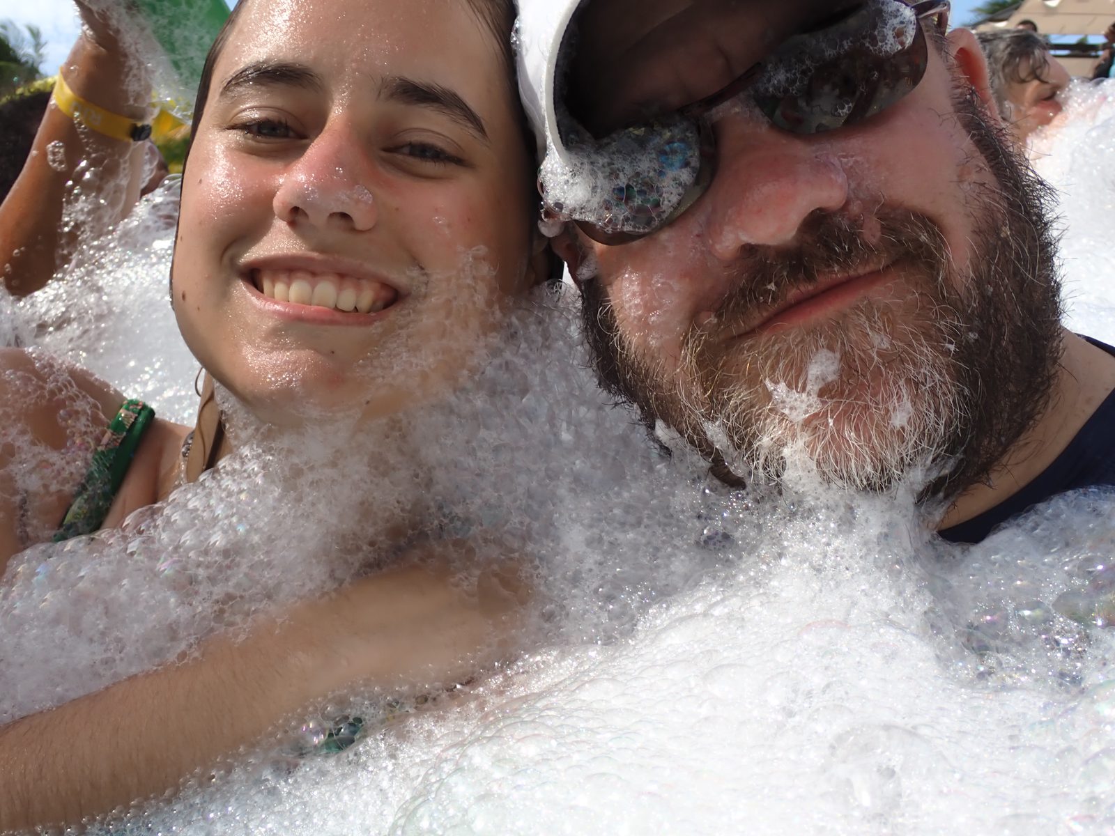 Michael and Lisa in the foam party