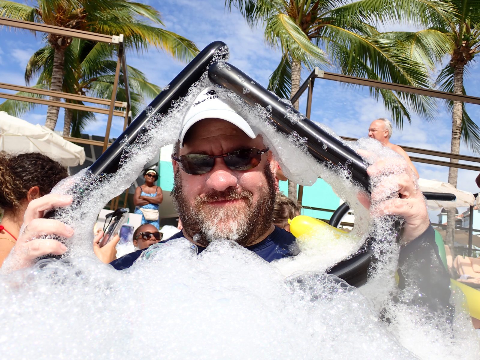 Caught right in the middle of the foam party