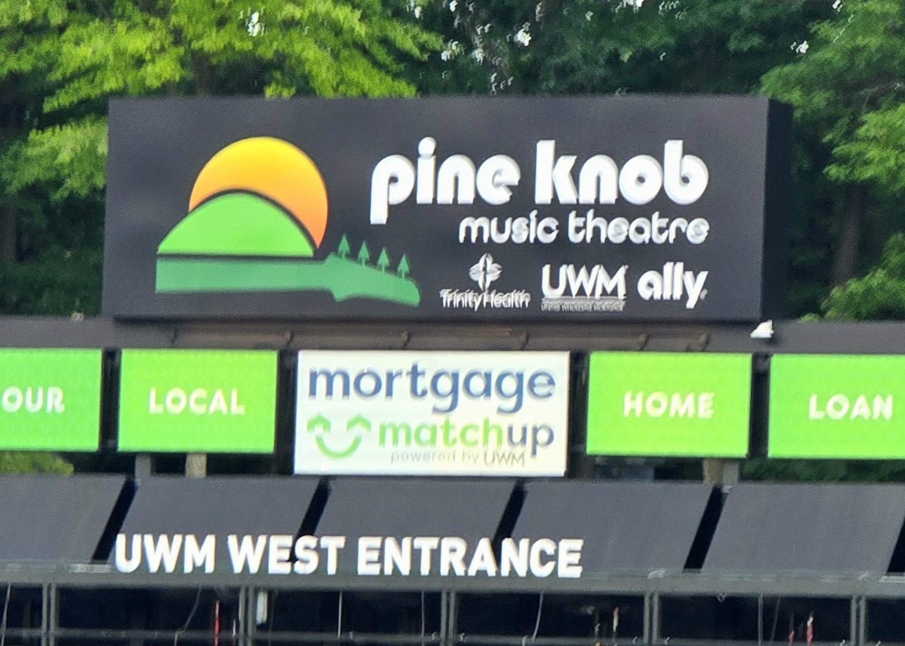 The Pine Knob Music Theatre entrance