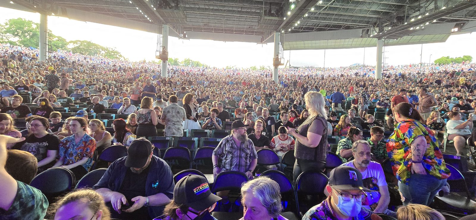 The crowd at Pine Knob before Weird Al
