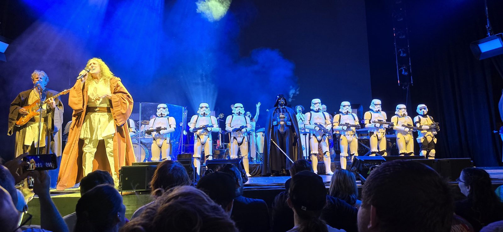 The Star Wars number with stormtroopers on stage