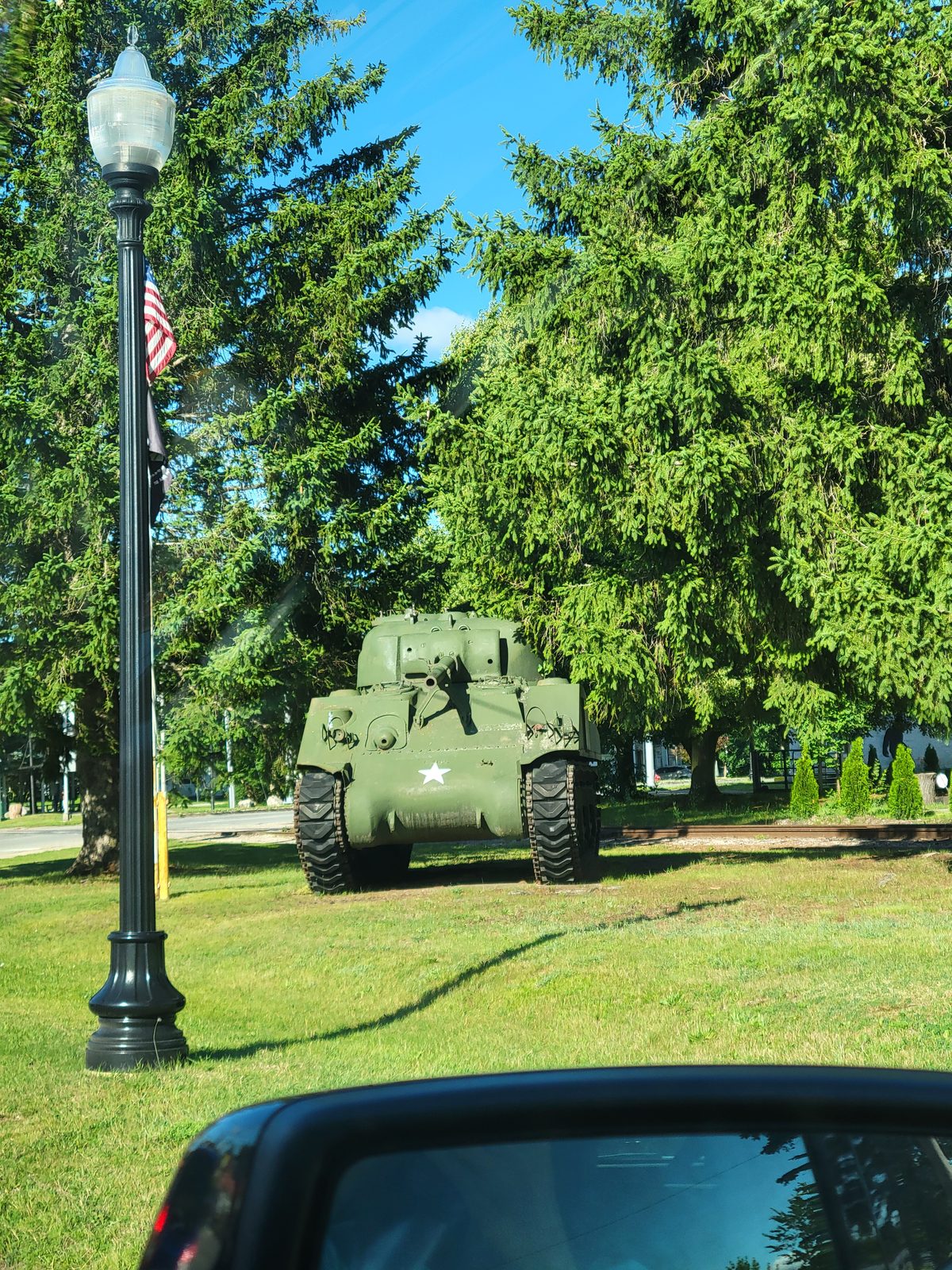 A tank we passed on the drive north