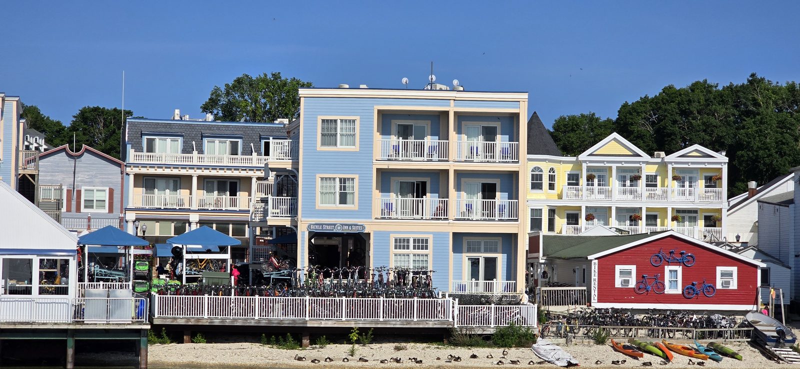 The waterfront on Mackinac Island