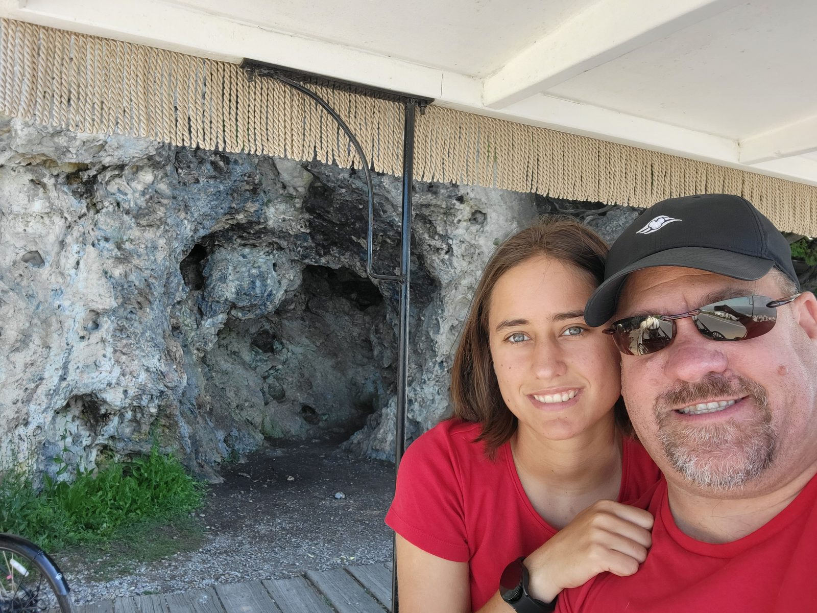 Stopped at a rock formation