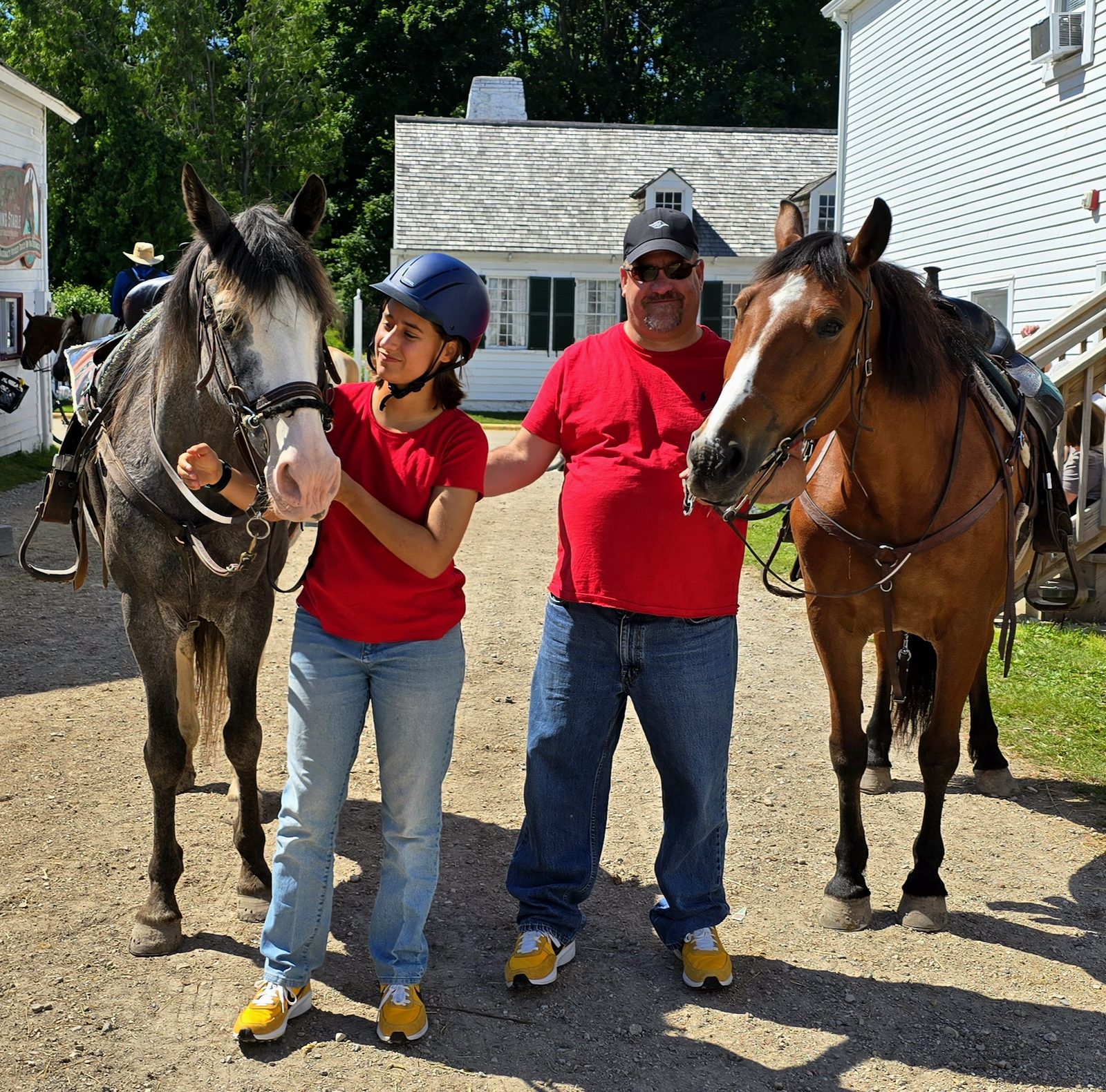 Michael and Lisa with their horses