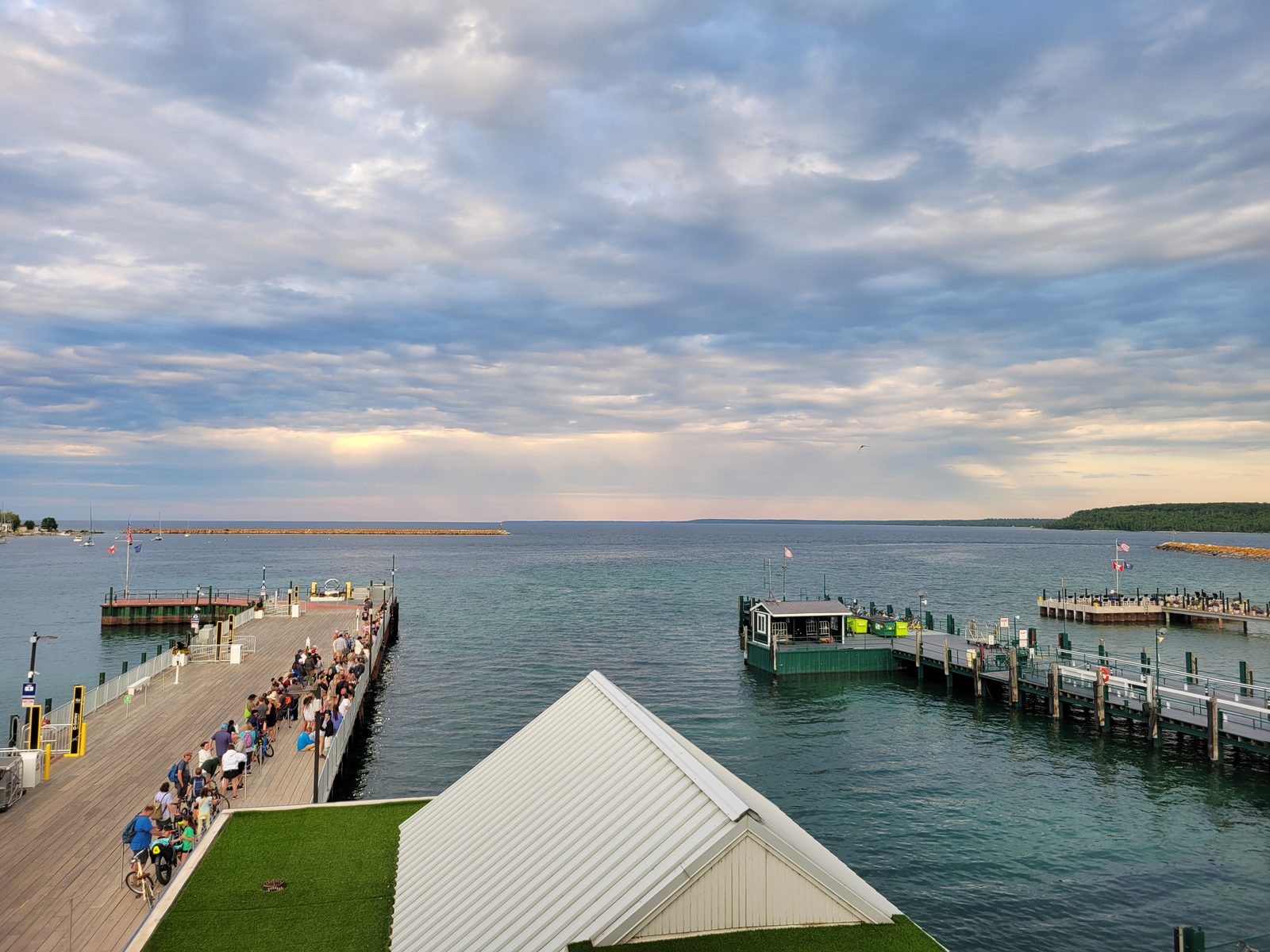Evening light over the harbor