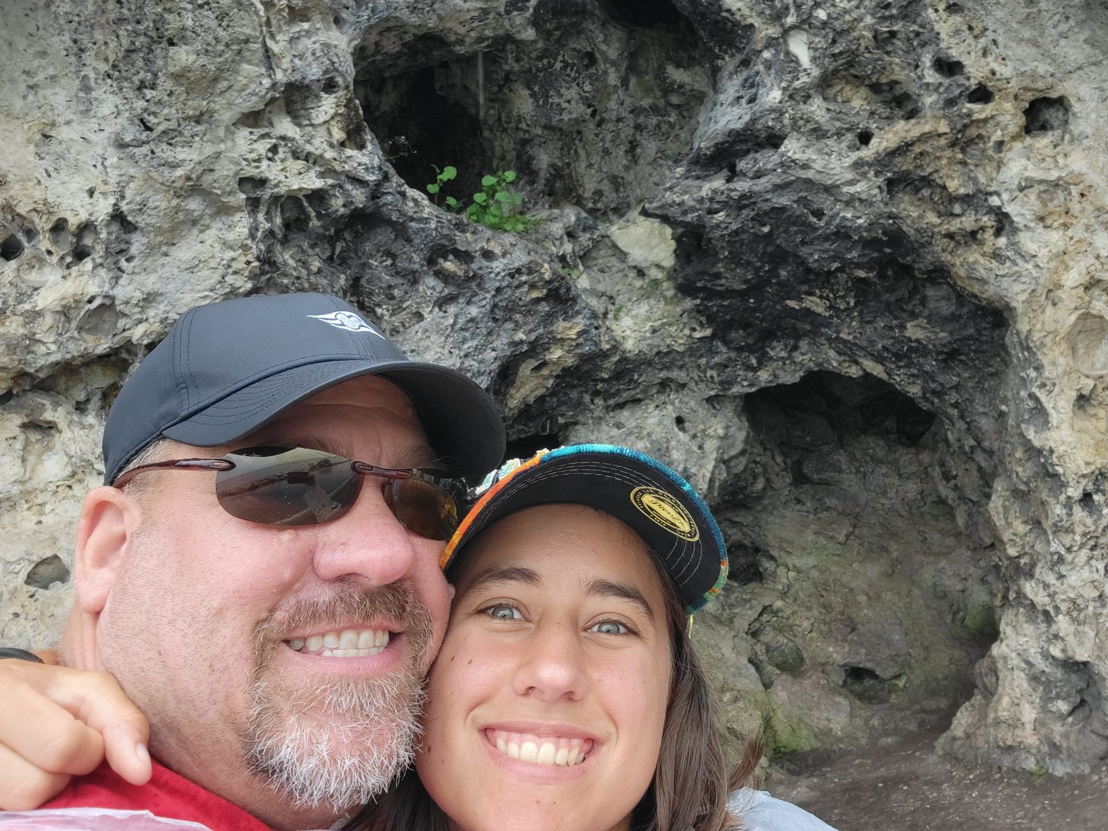 Michael and Lisa in a trailside cave