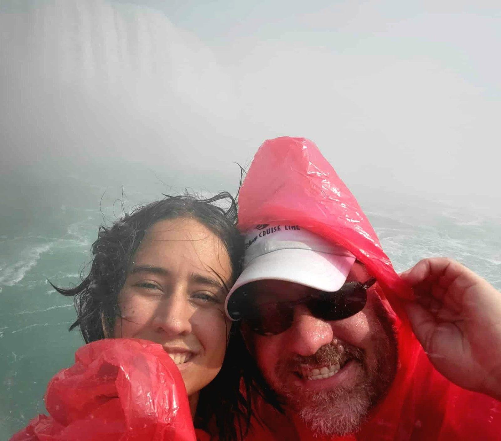 Soaked at the foot of the falls