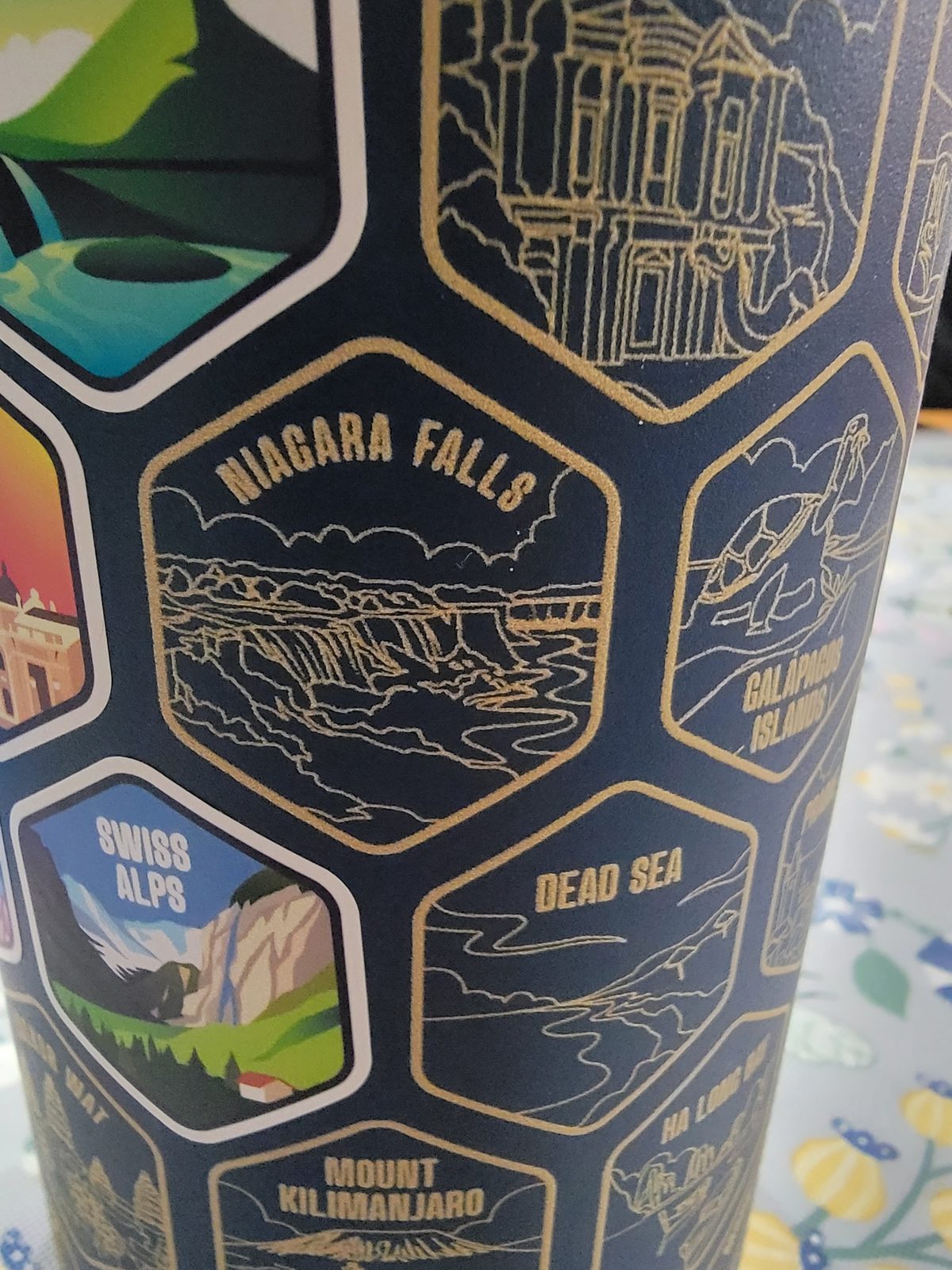 Our Niagara Falls tumbler, ready for the trip
