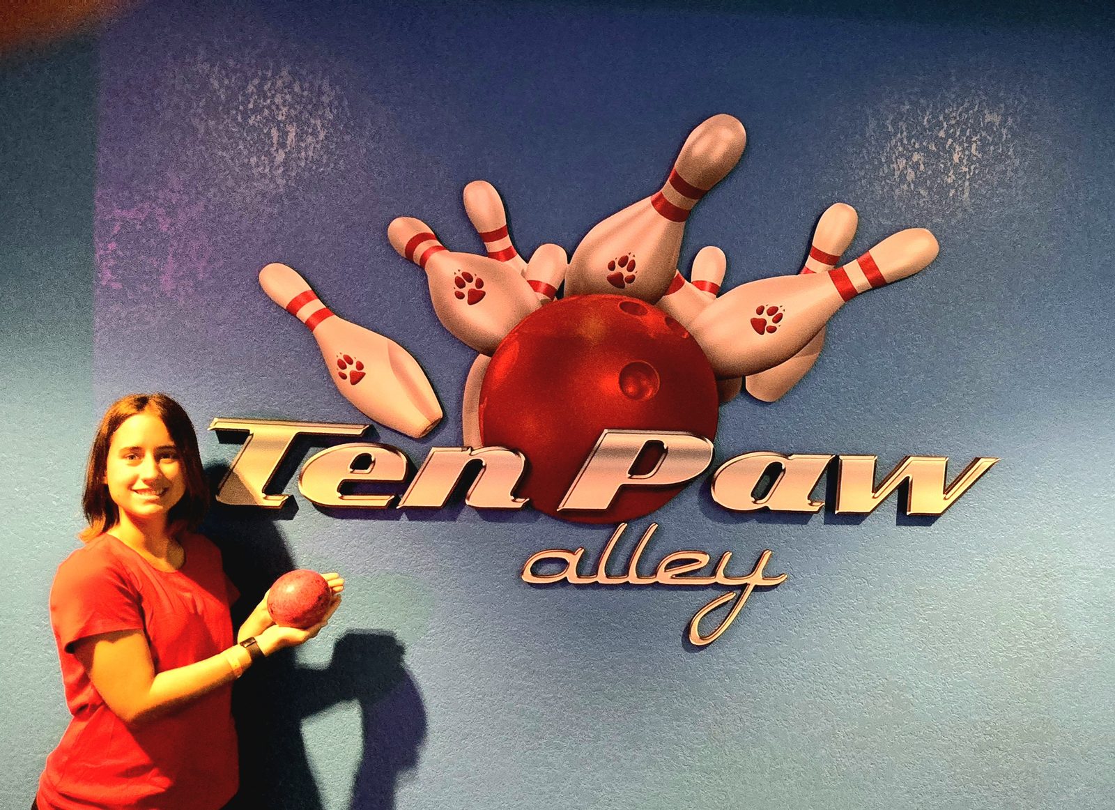 Bowling at Ten Paw Alley