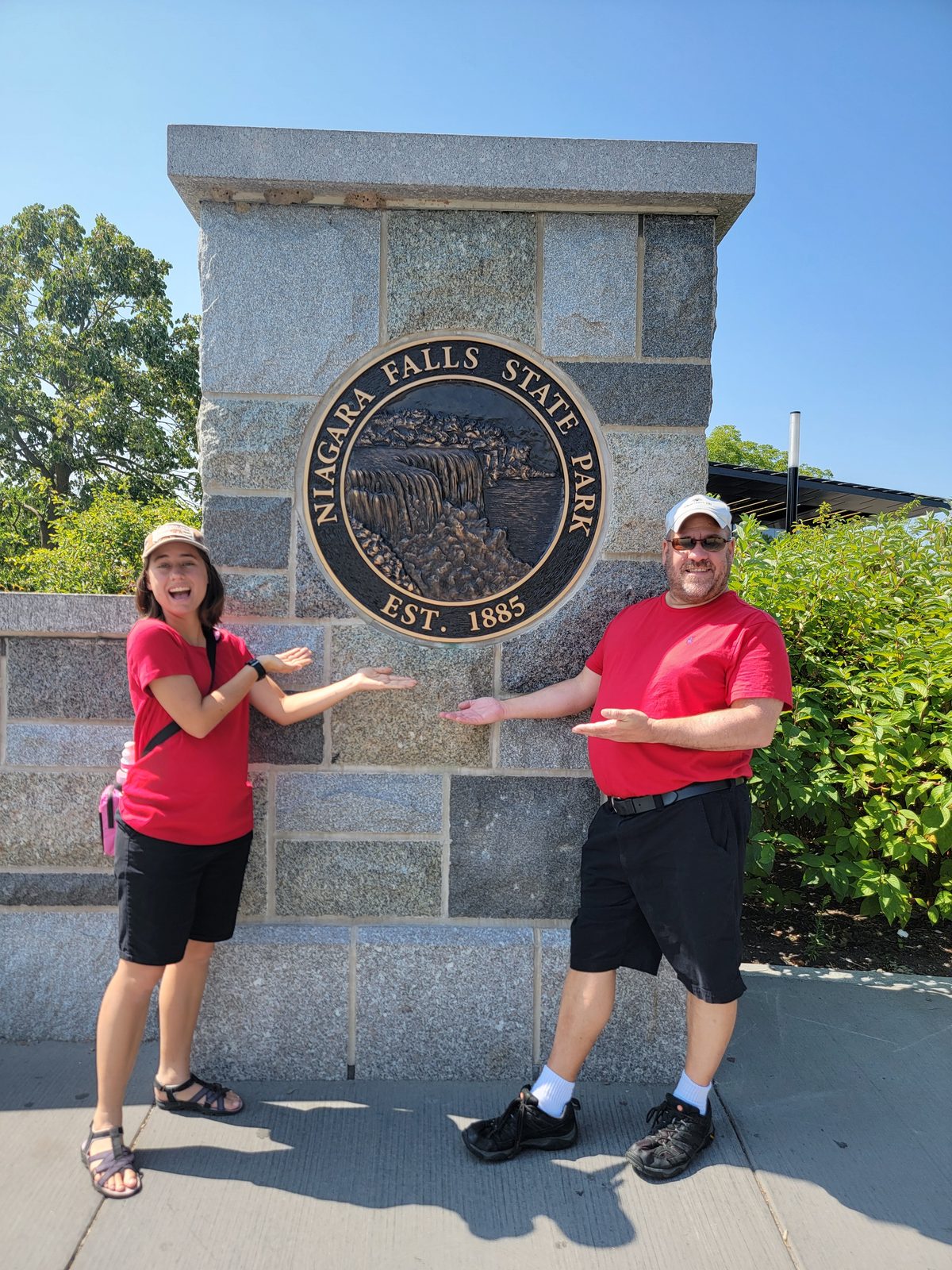 Michael and Kathy at the park entrance