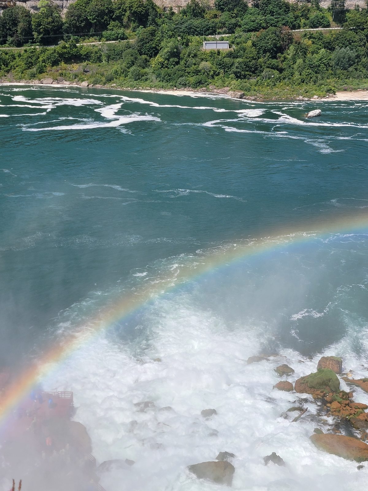 Horseshoe Falls with a rainbow