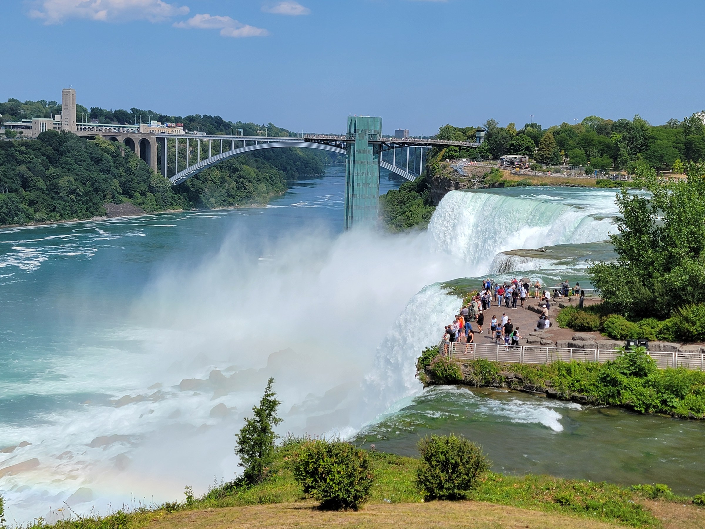 The American Falls and the Rainbow Bridge